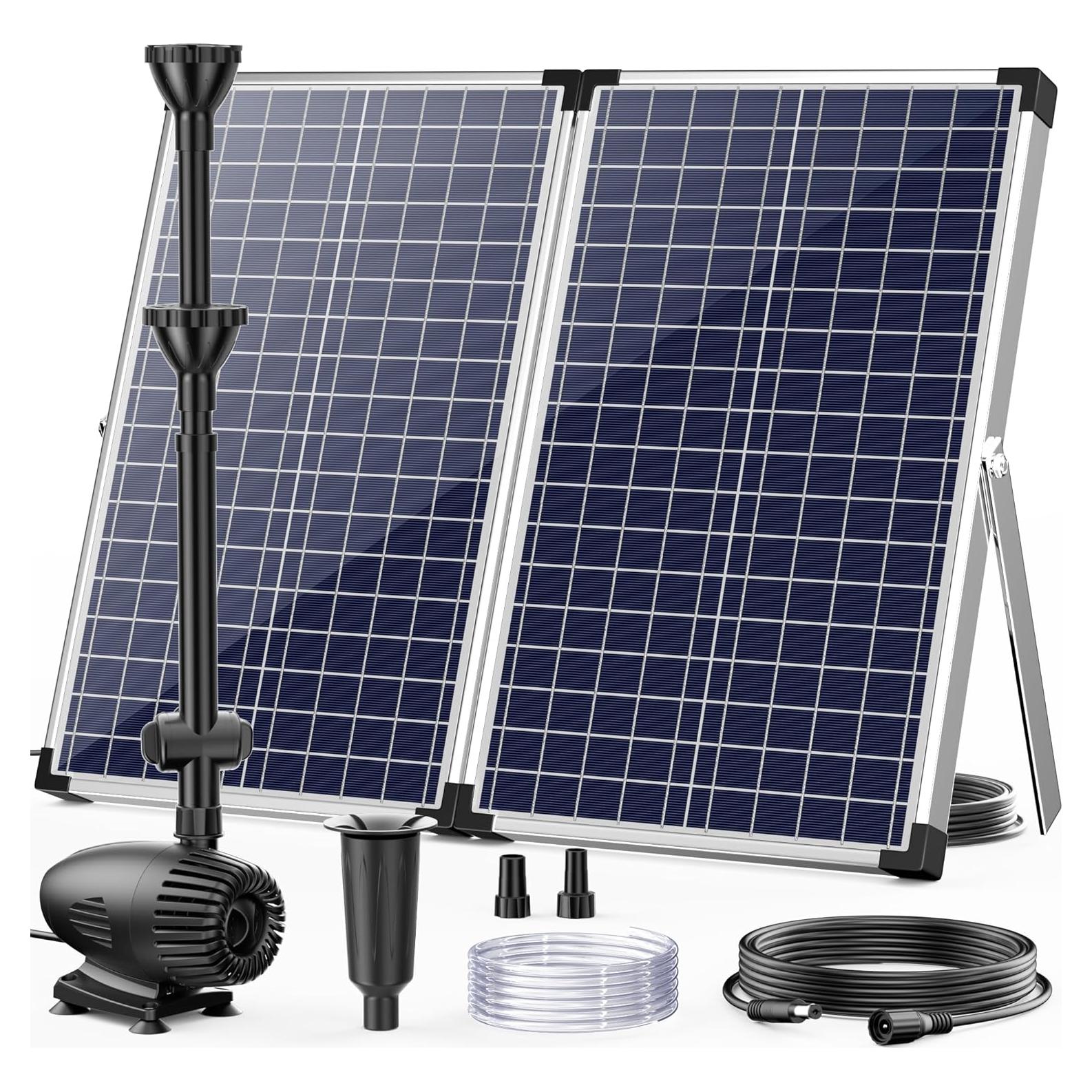 Bomba de Agua Solar POPOSOAP 70W con Protección y 580GPH