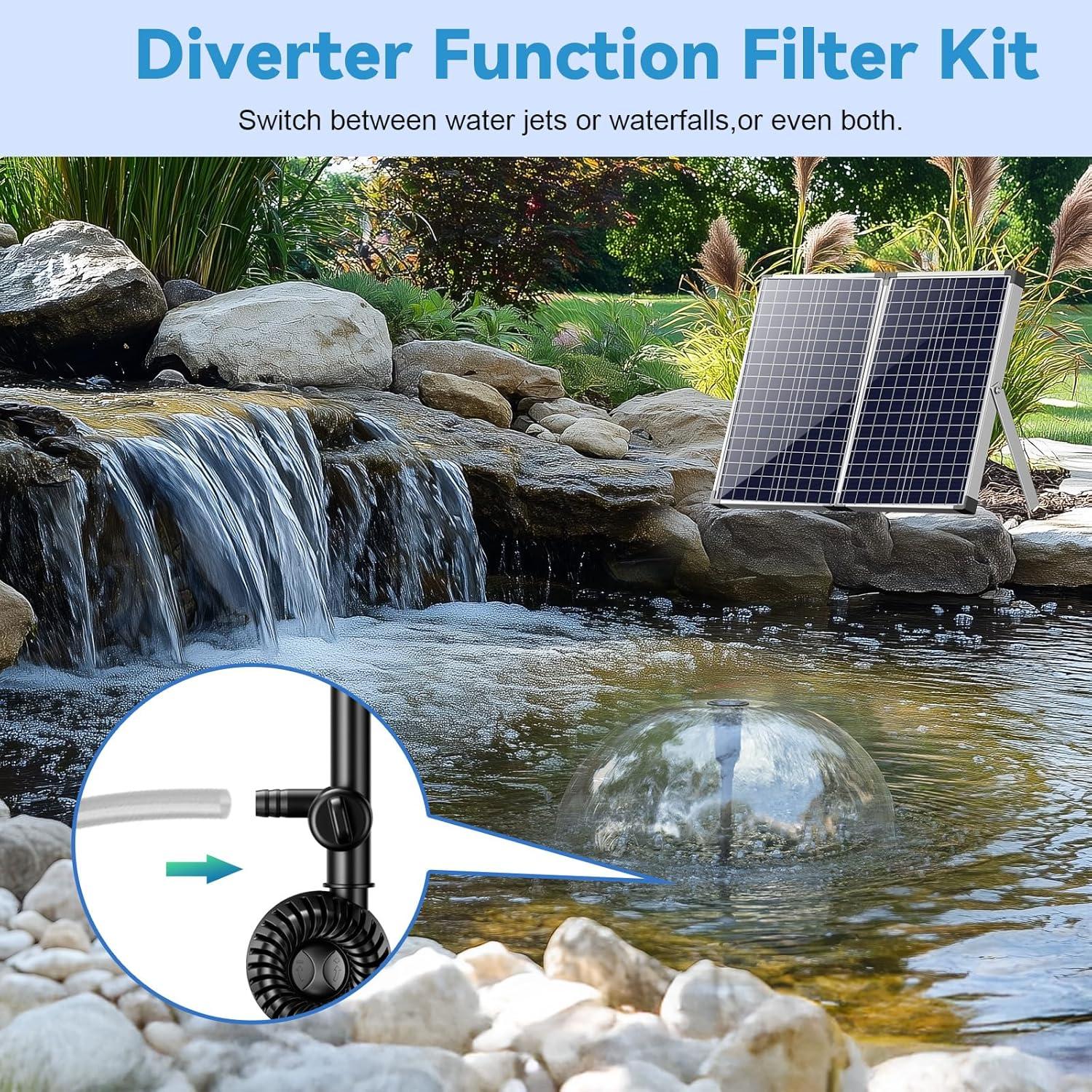 Bomba de Agua Solar POPOSOAP 70W con Protección y 580GPH