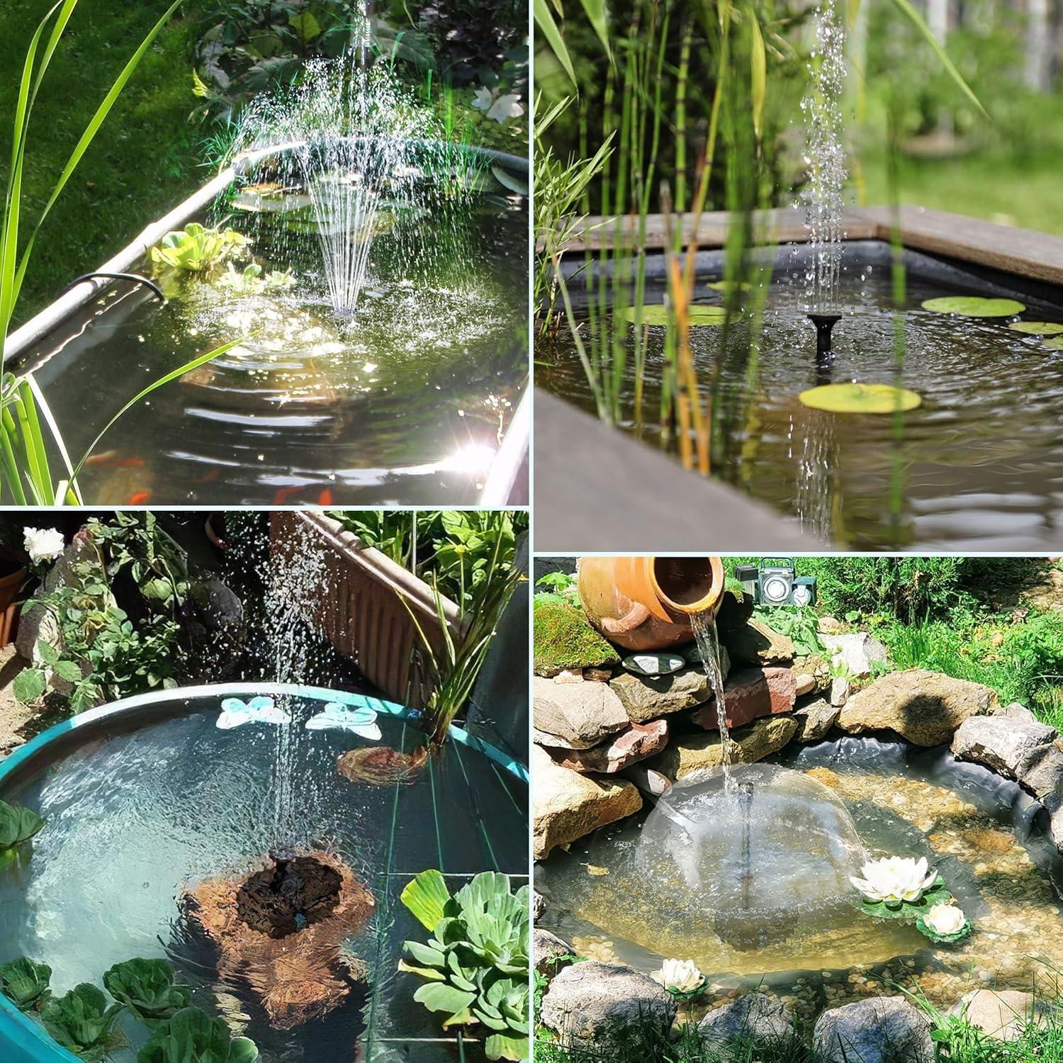 Kit de Fuente de Agua Solar NFESOLAR 20W para Estanque 454-1136L