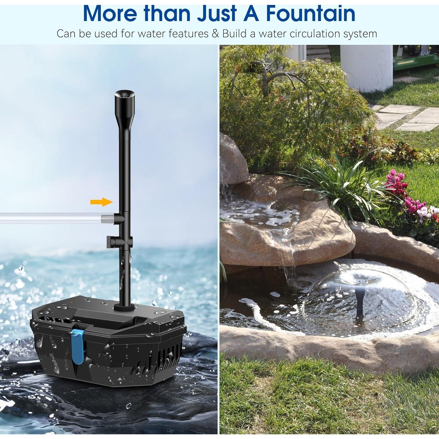 Kit de Fuente de Agua Solar NFESOLAR 20W para Estanque 454-1136L