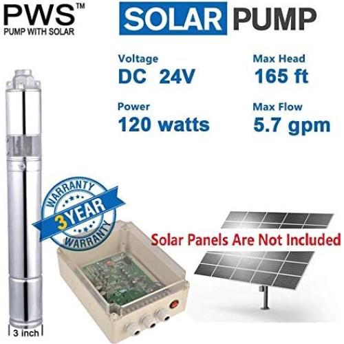 Bomba de Agua Solar PWS JS3-1.3-50 24VDC 50.29m 21.24LPM