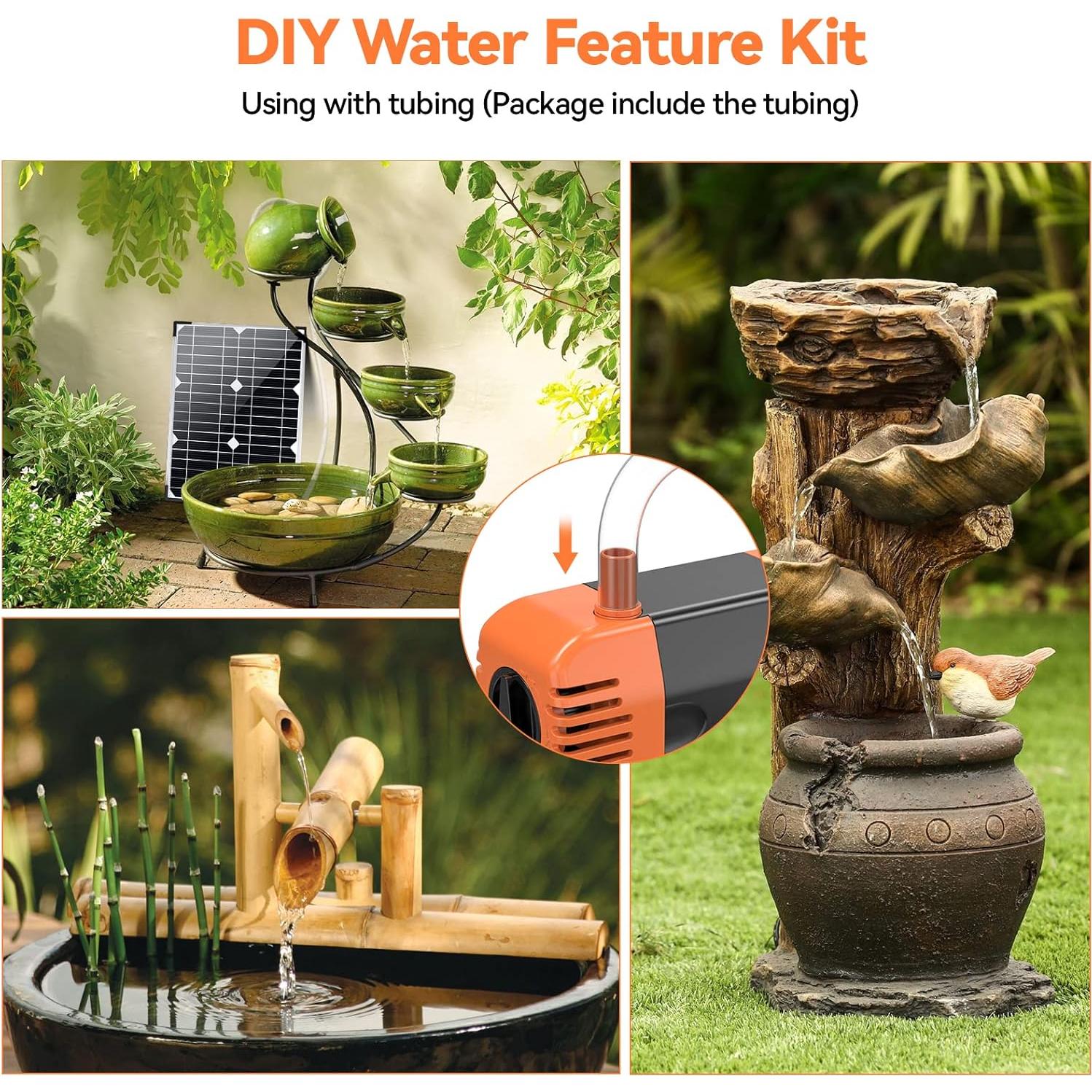 Bomba de Agua Solar 20W POPOSOAP para Estanque y Jardín