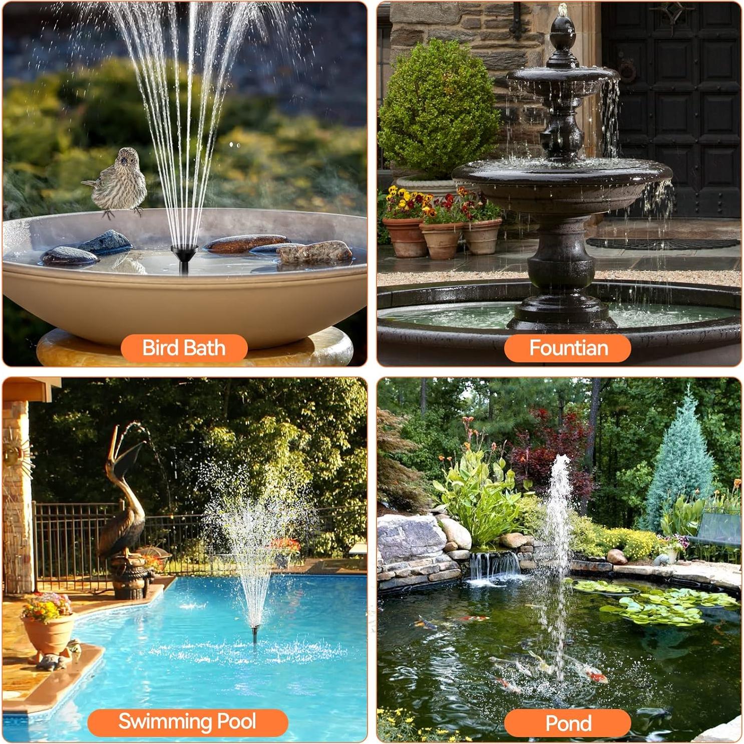 Bomba de Agua Solar 20W POPOSOAP para Estanque y Jardín