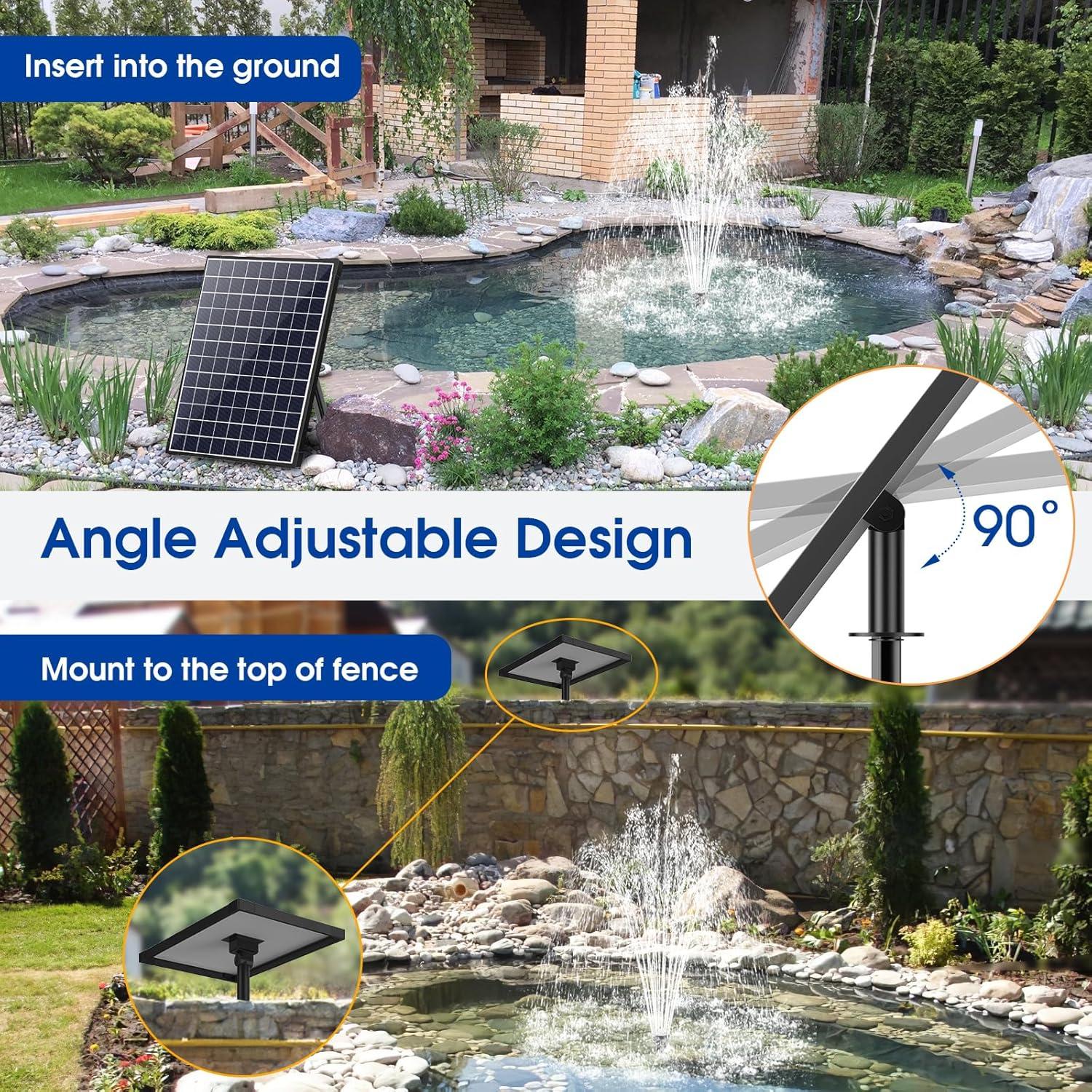 Bomba de Agua Solar POPOSOAP 25W con Batería 2600mAh