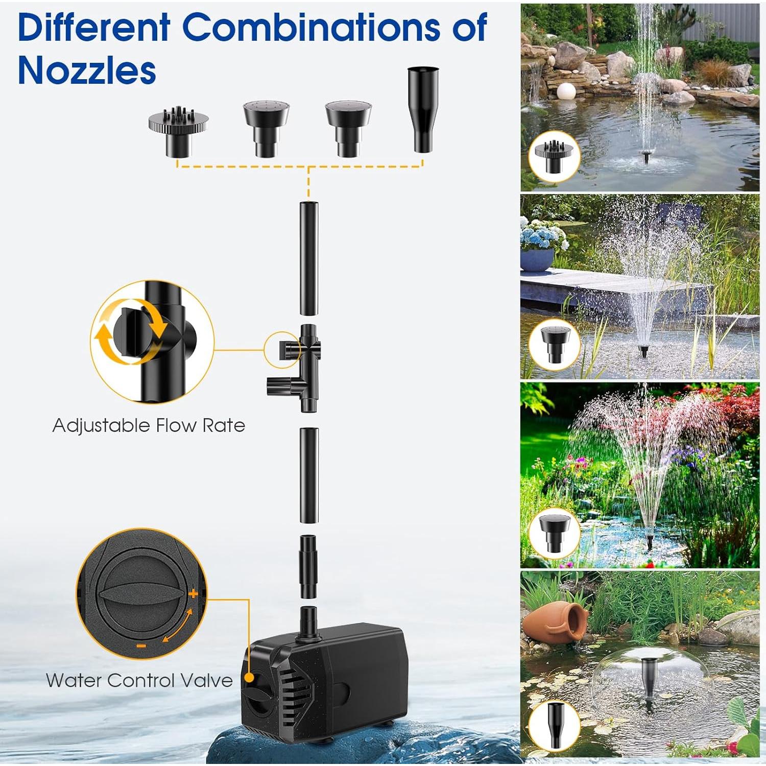 Bomba de Agua Solar POPOSOAP 25W con Batería 2600mAh