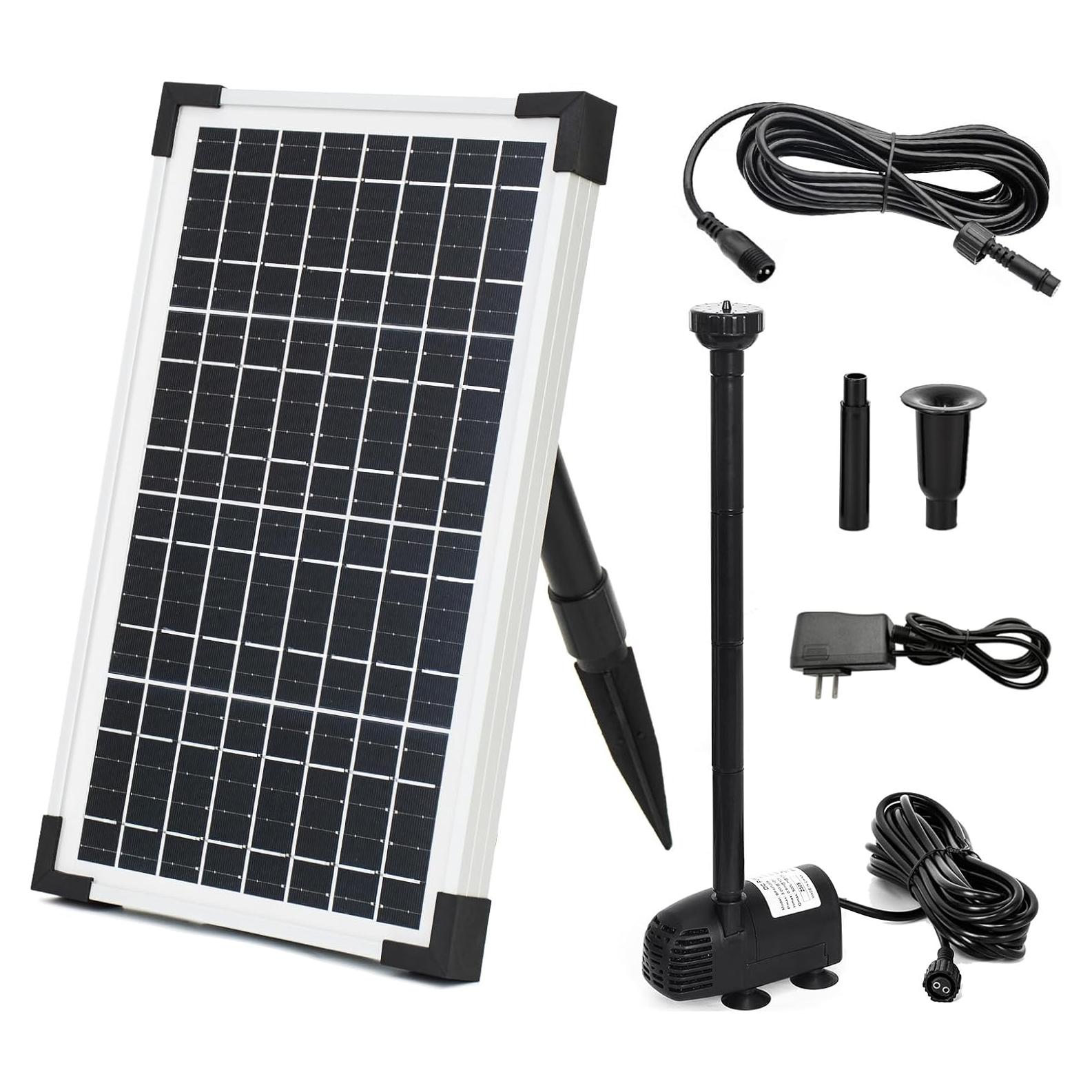 Bomba de Agua Solar ECO-WORTHY 12W 196 GPH para Estanque