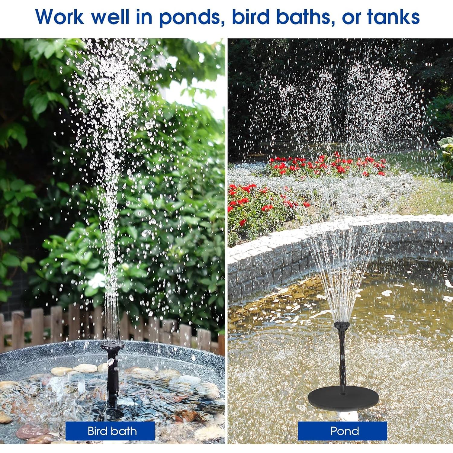 Bomba de Agua Solar Biling para Jardín y Baño de Aves 250 L/h