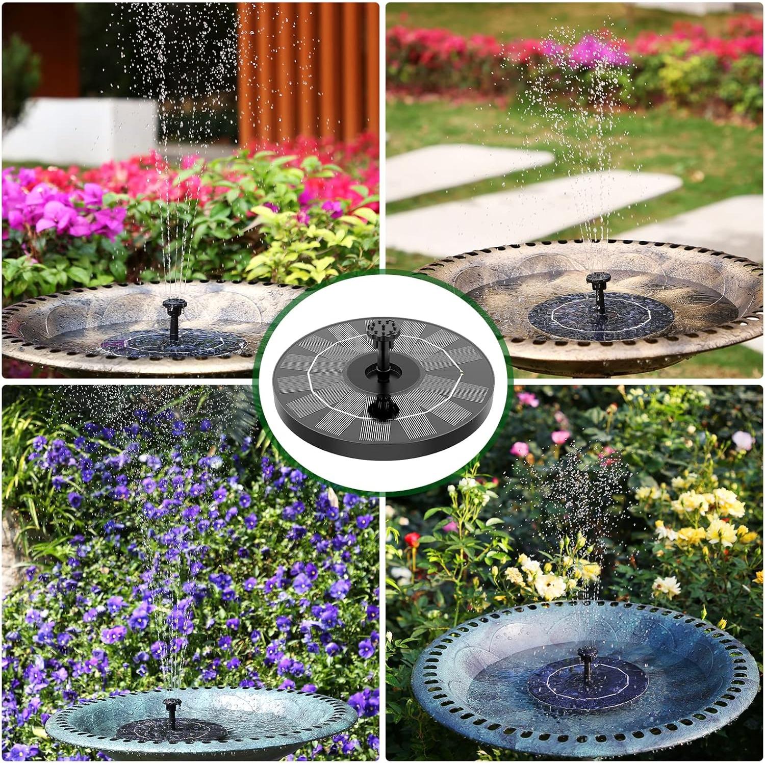 Bomba de Fuente Solar AISITIN 3.5W con 6 Boquillas