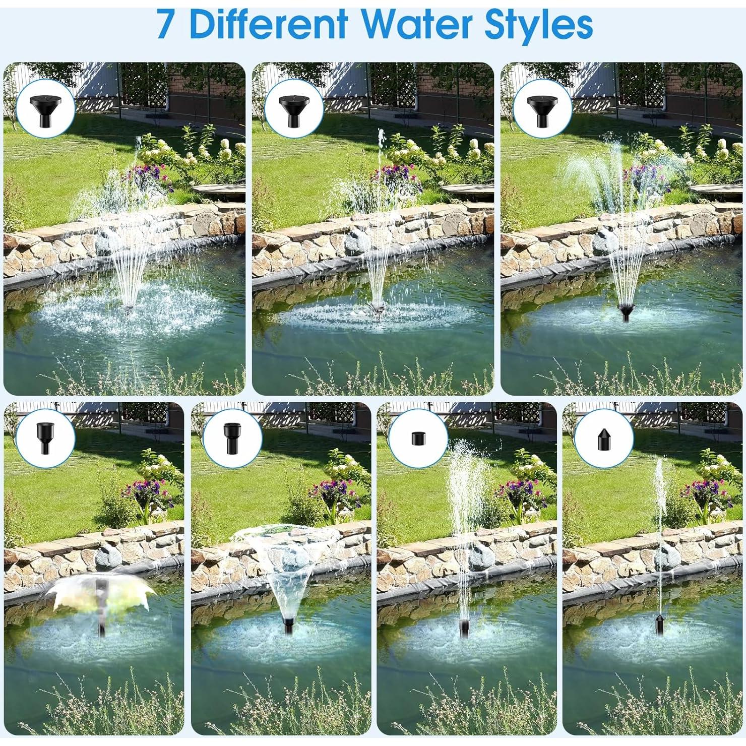 Bomba de Fuente Solar POPOSOAP 12W con Batería 2200mAh