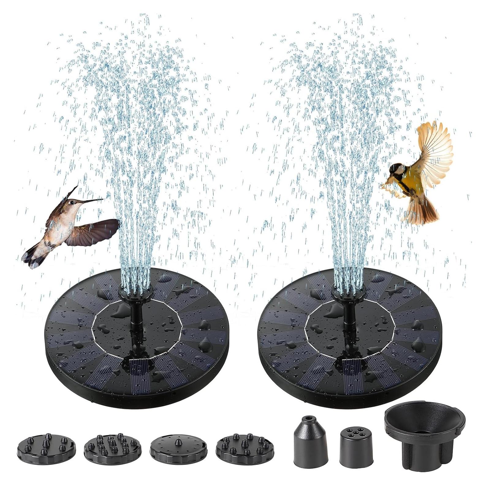 Saillong Bomba de Fuente Solar para Baño de Aves 2.5W - 2 Paquetes