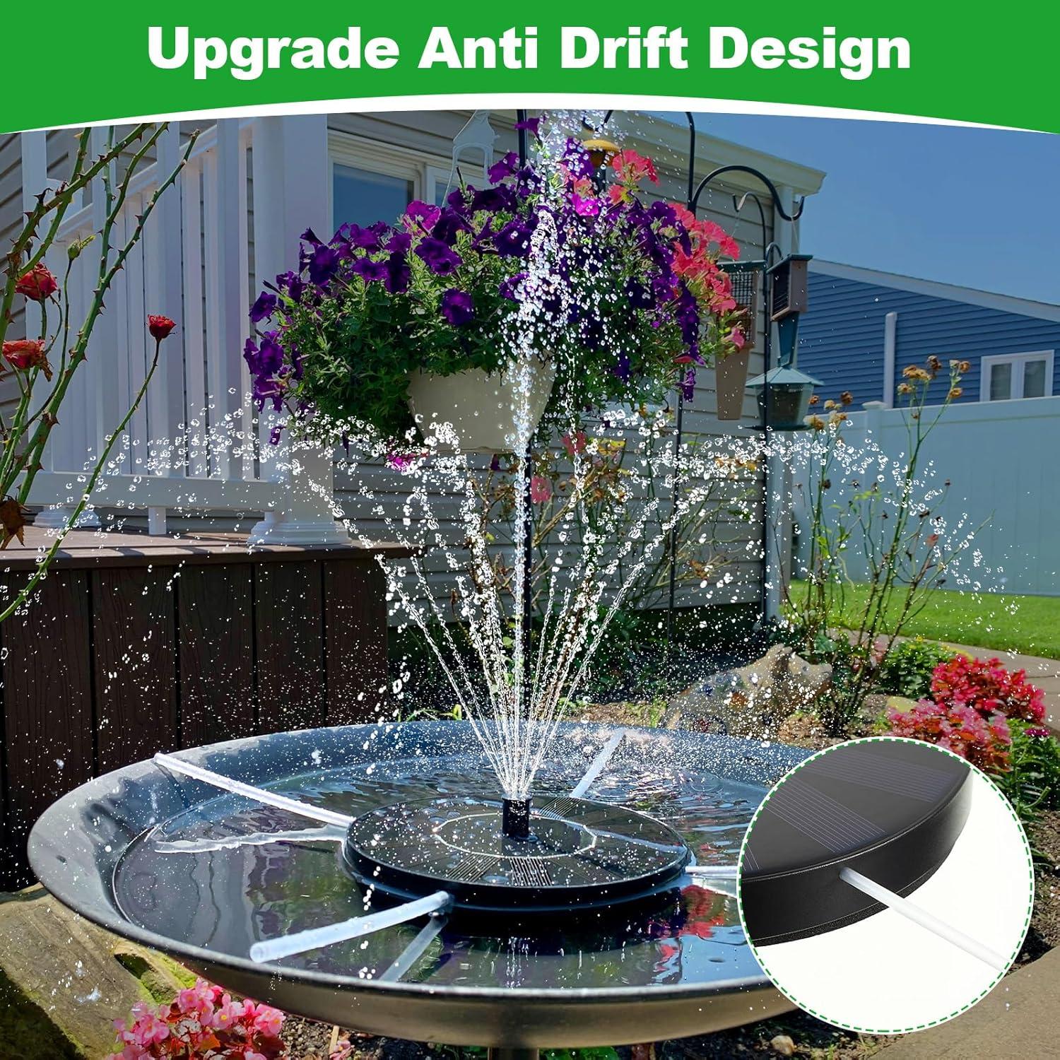 Saillong Bomba de Fuente Solar para Baño de Aves 2.5W - 2 Paquetes