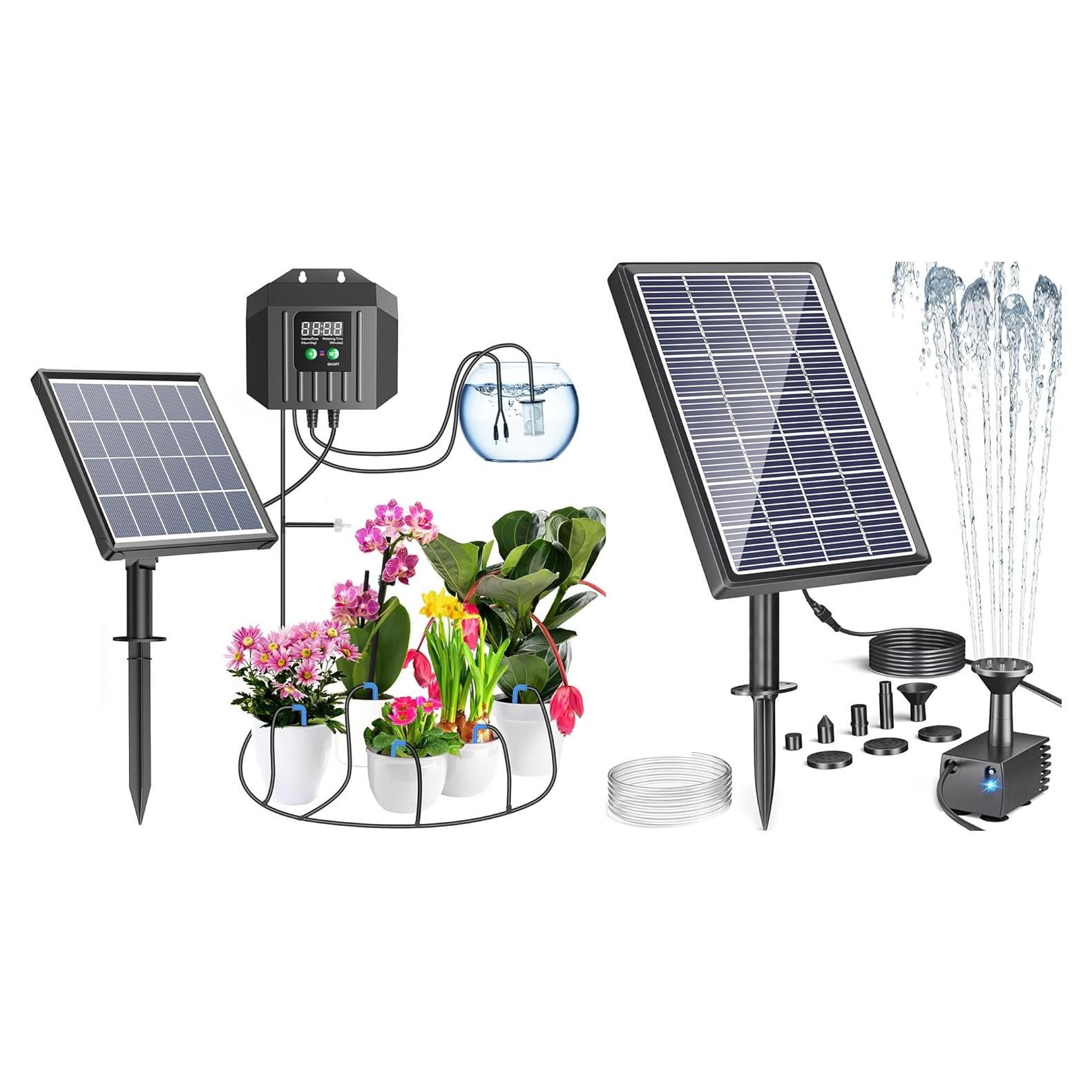 Sistema de Riego por Goteo Solar Biling 3W y Bomba 3.5W