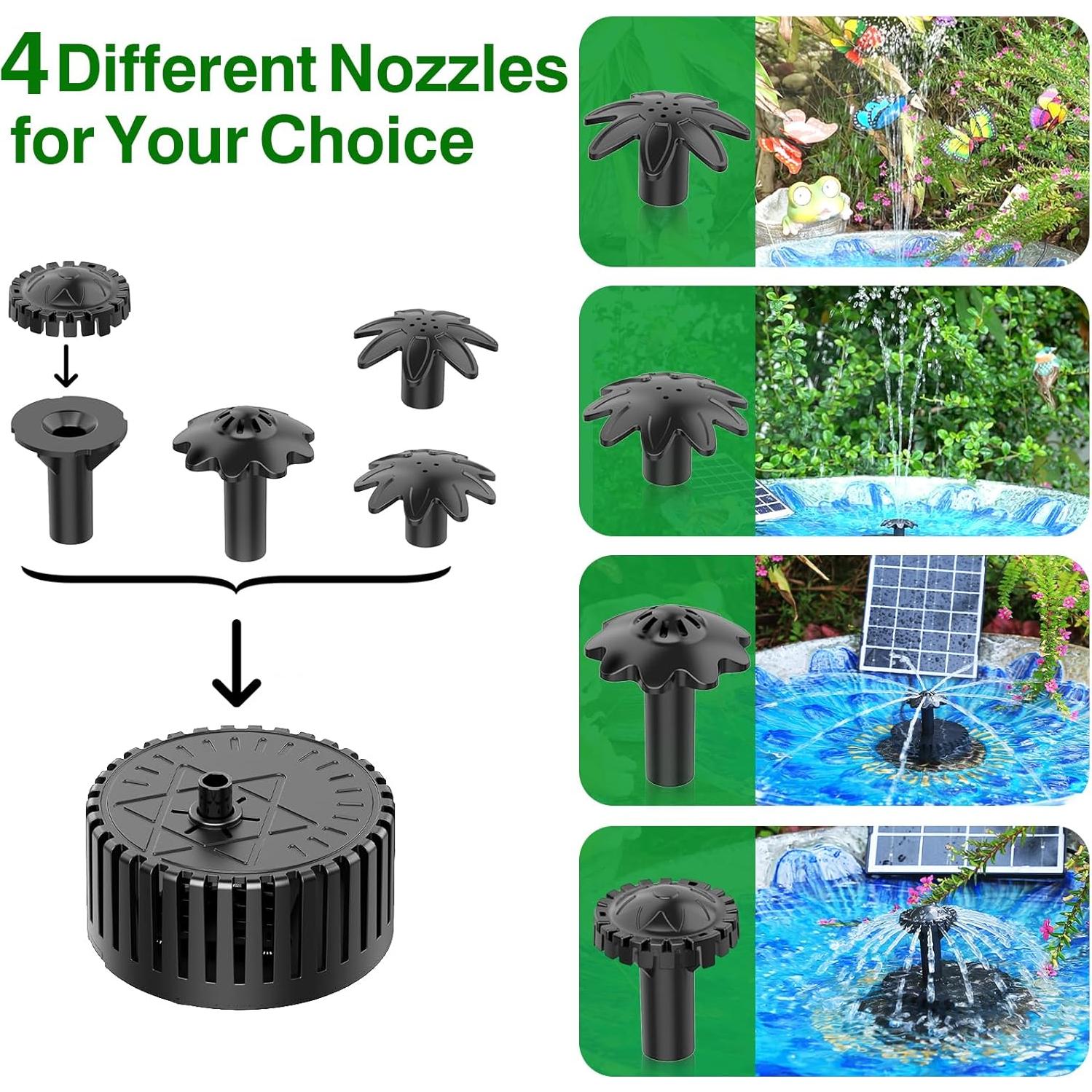 Bomba de Fuente Solar AISITIN 4.5W con Panel de Vidrio 17.5x13cm