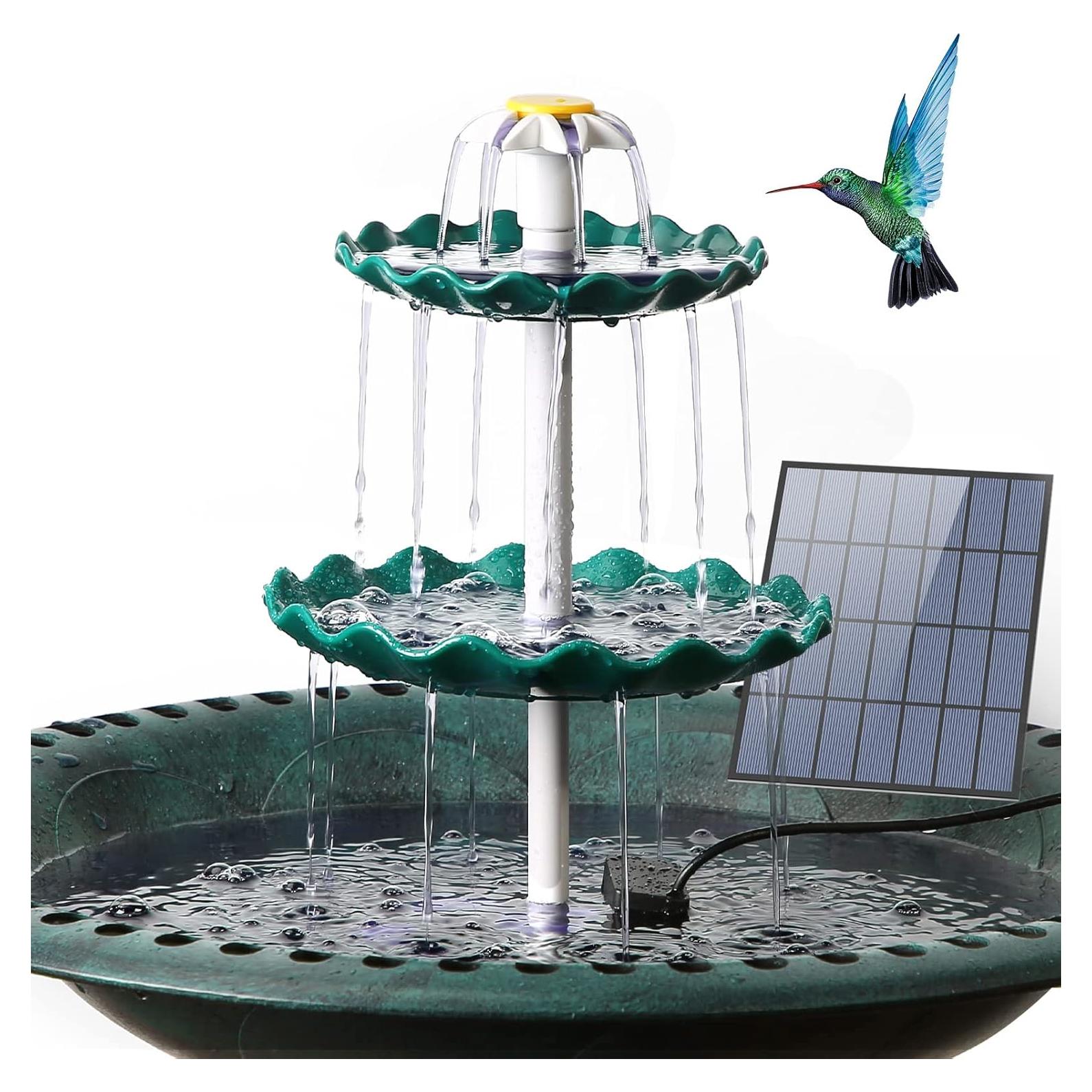 Bomba de Fuente Solar AISITIN 3.5W para Baño de Aves