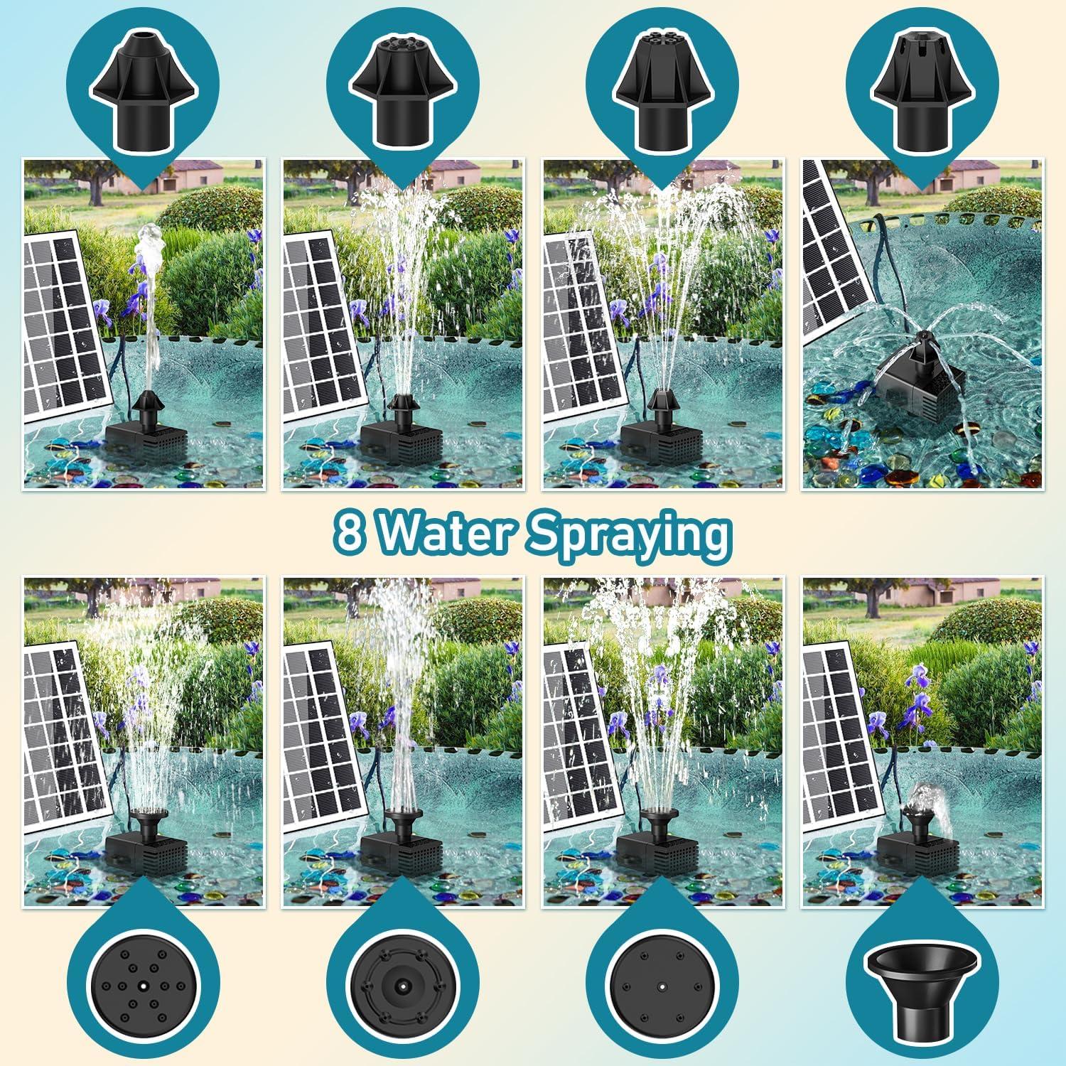 Bomba de Fuente Solar SZMP con Batería 2000mAh para Jardín