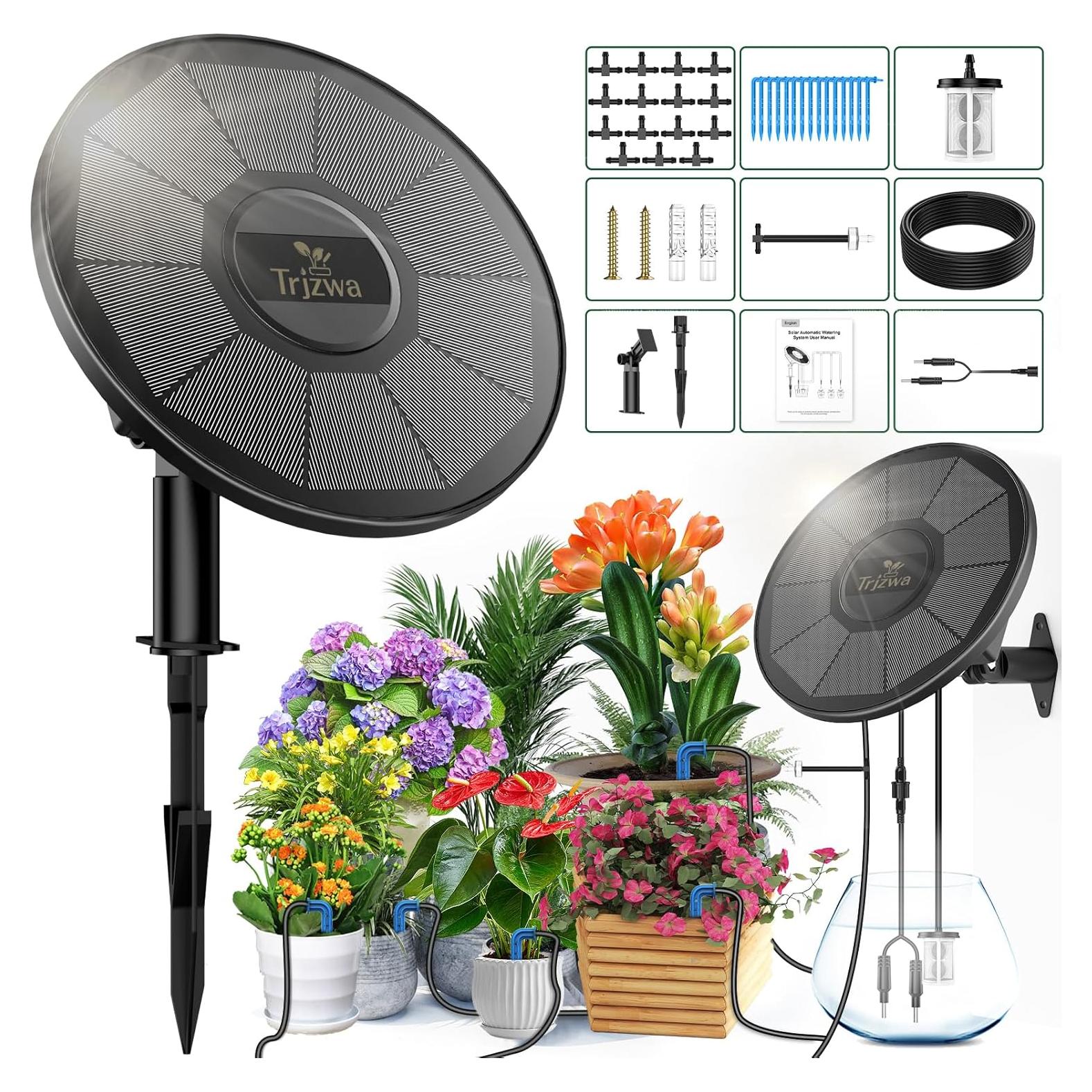 Sistema de Riego Solar TRJZWA por Goteo Automático 15 Plantas