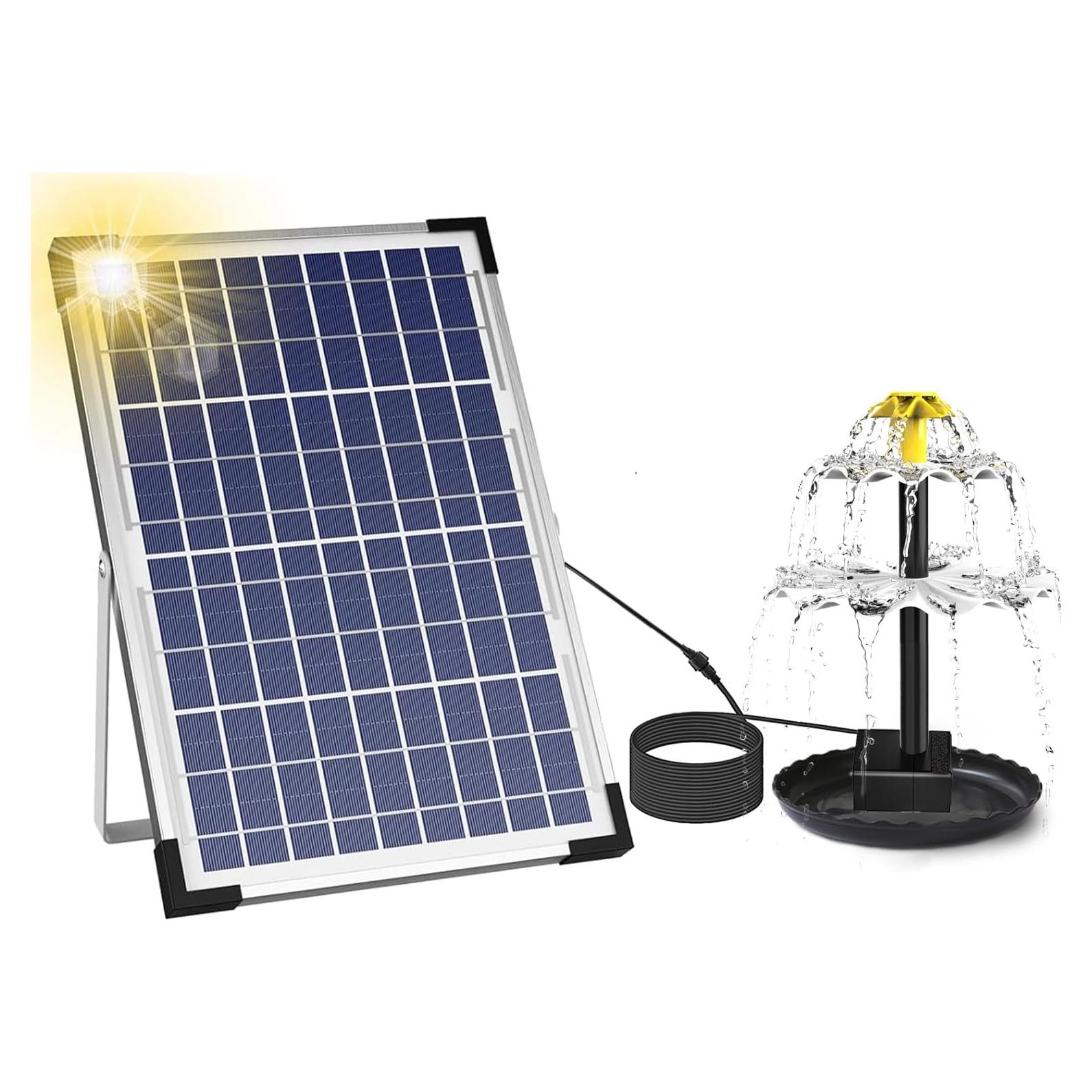 Bomba de Agua Solar Lewisia 10W para Jardín y Acuicultura