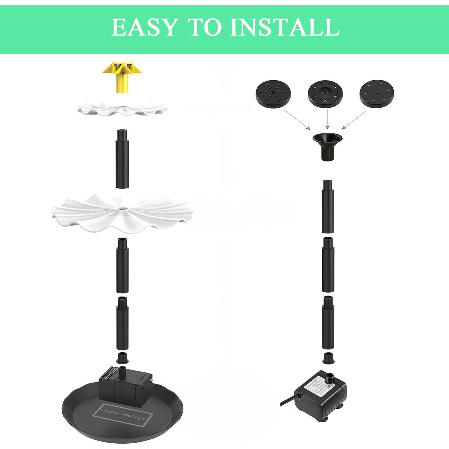 Bomba de Agua Solar Lewisia 10W para Jardín y Acuicultura