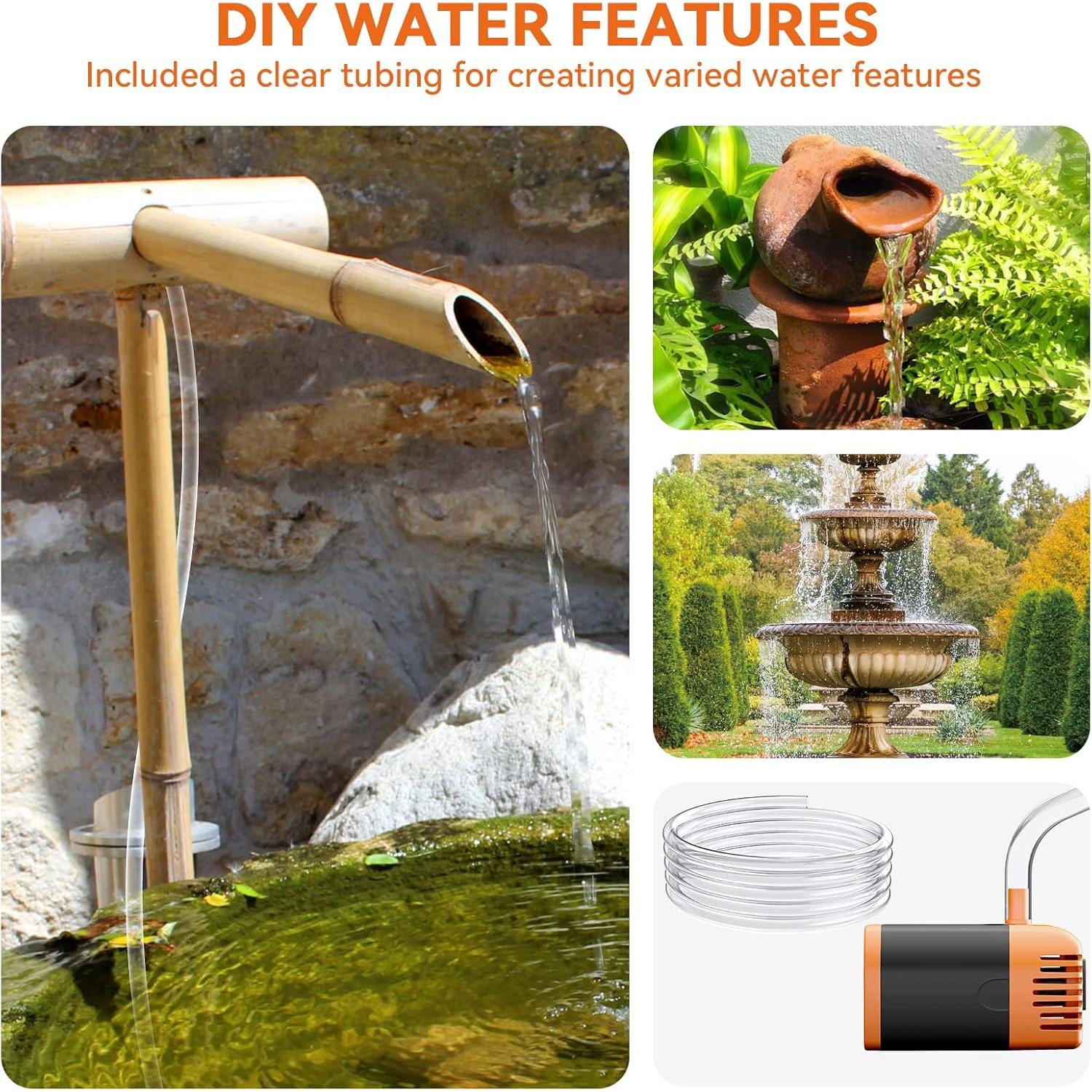 Bomba de Agua Solar POPOSOAP 30W 1620 L/h 7 Boquillas