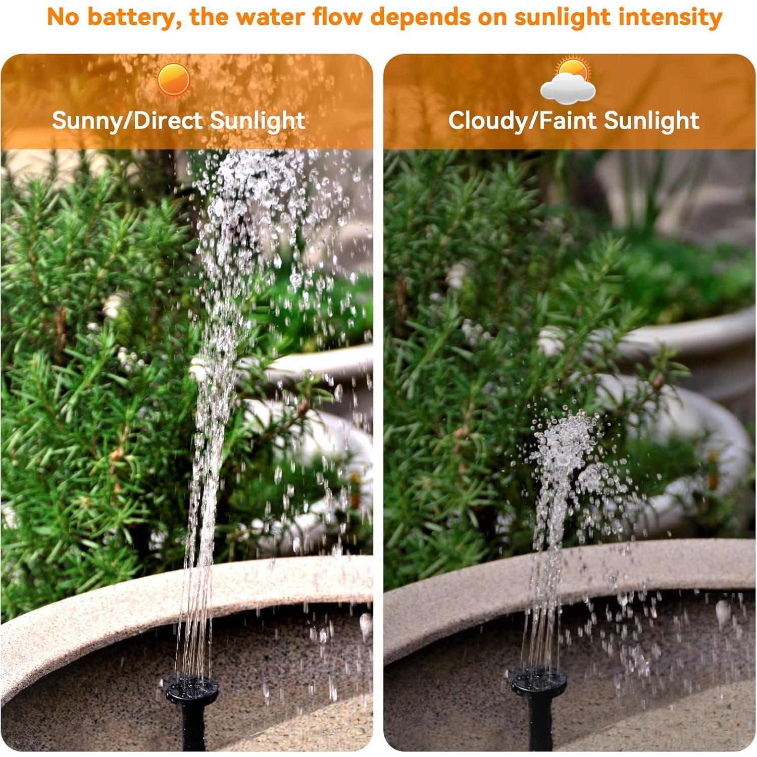 Bomba de Agua Solar POPOSOAP 30W 1620 L/h 7 Boquillas