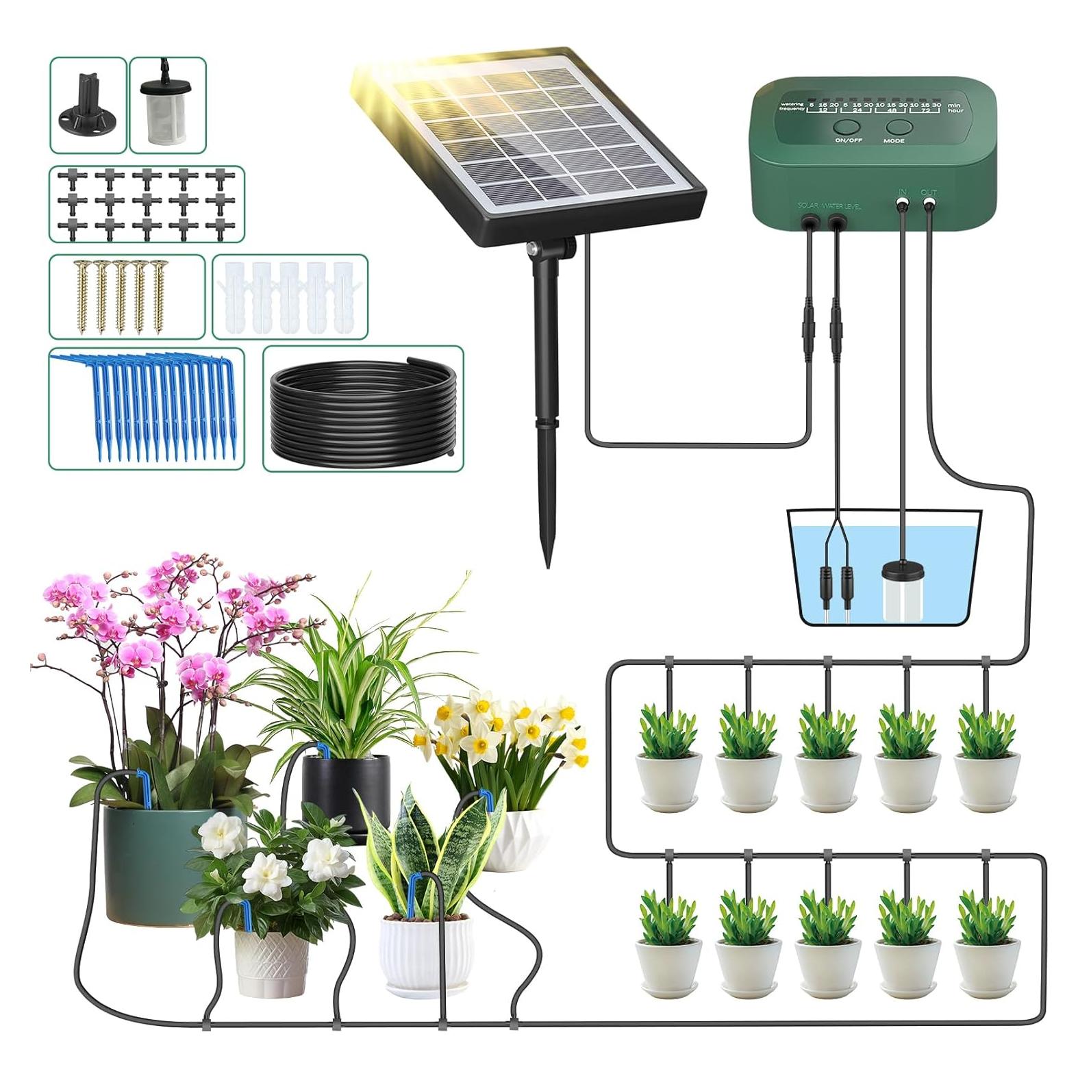 Kit de Riego por Goteo Solar PChero para 15 Plantas