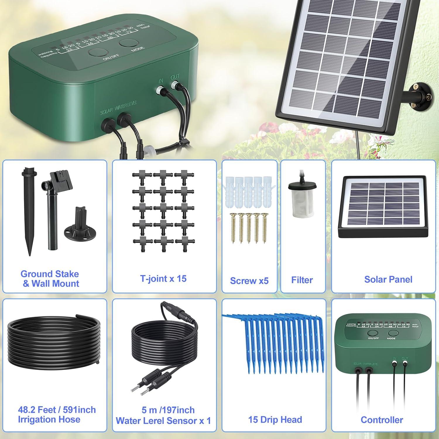 Kit de Riego por Goteo Solar PChero para 15 Plantas