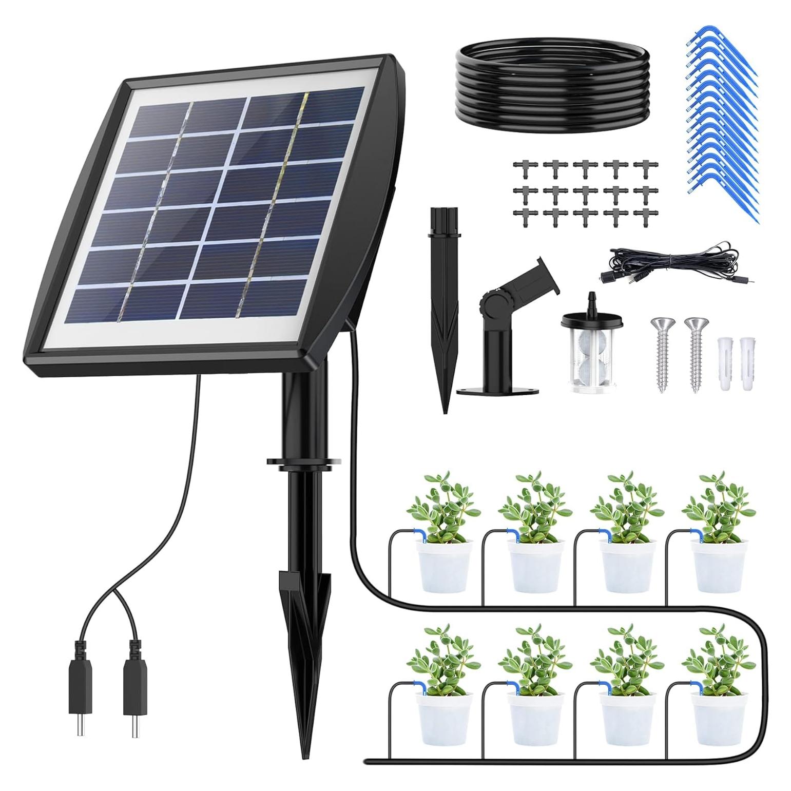 Sistema de Riego por Goteo Solar Ankway para 15 Macetas