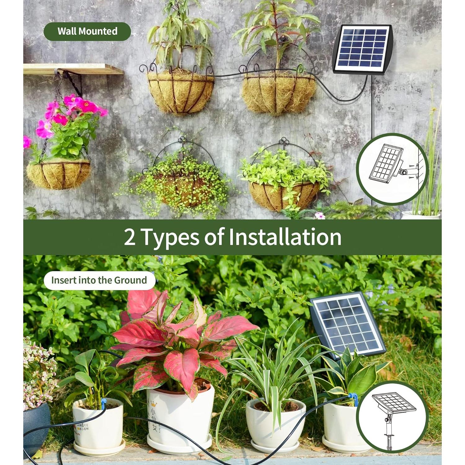 Sistema de Riego por Goteo Solar Ankway para 15 Macetas