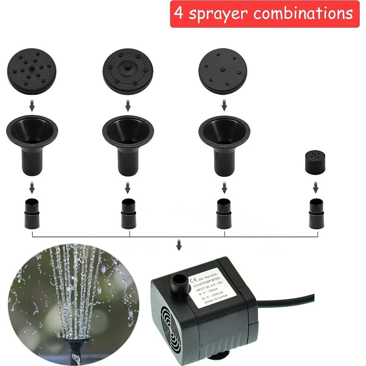 Bomba de Agua Solar Sumergible Lewisia 5W con Batería