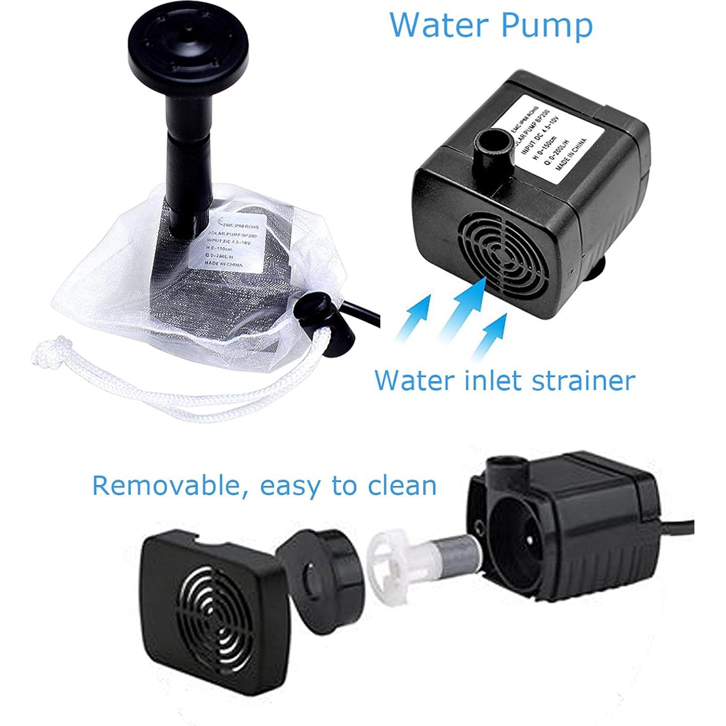 Bomba de Agua Solar Sumergible Lewisia 5W con Batería