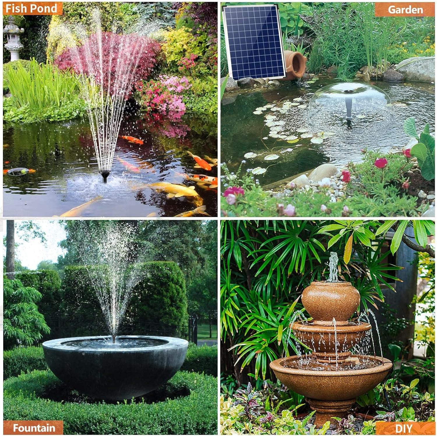 Bomba de Agua Solar Antfraer 25W con Flujo Ajustable y 5m Cable