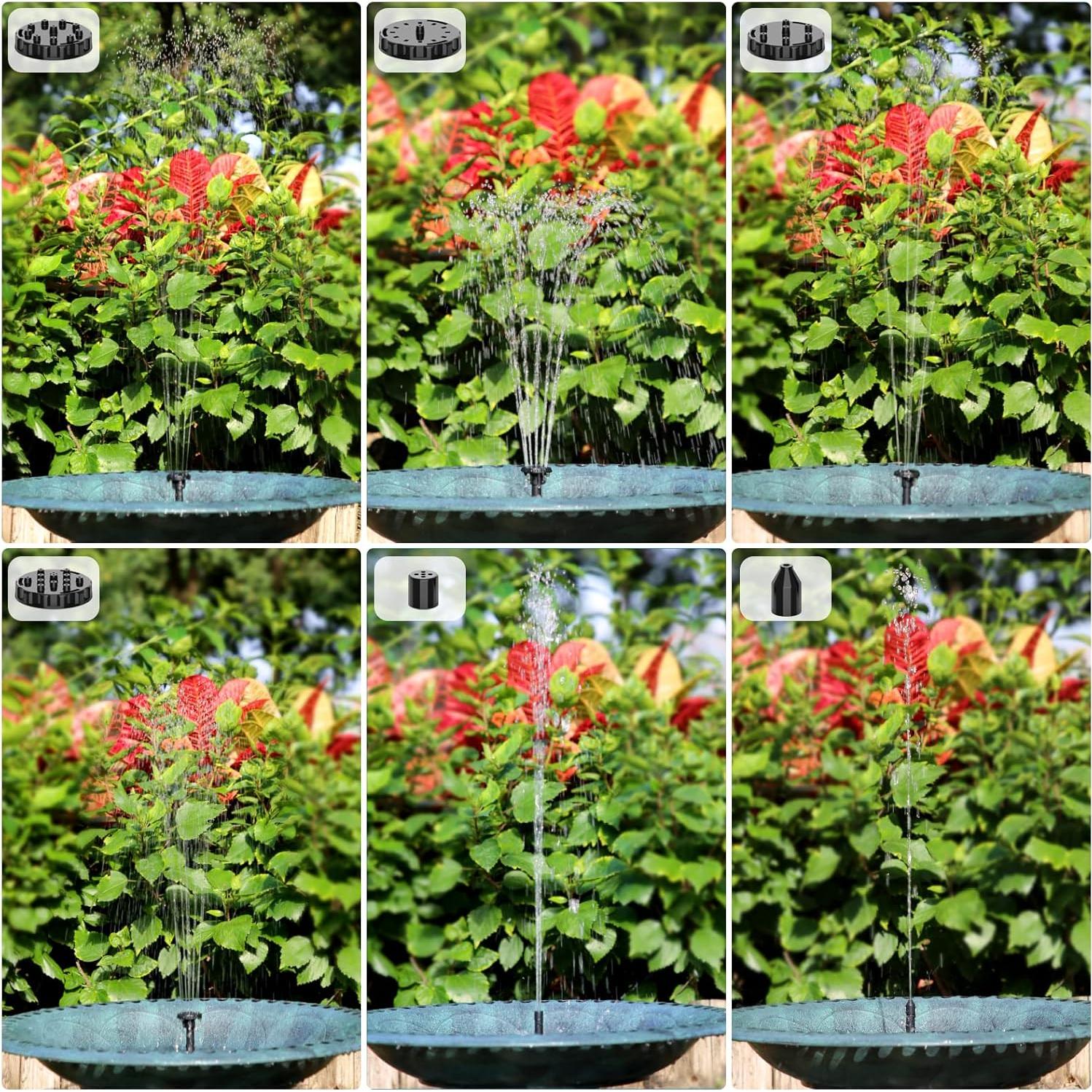 Fuente Solar para Baño de Aves AISITIN con 6 Boquillas