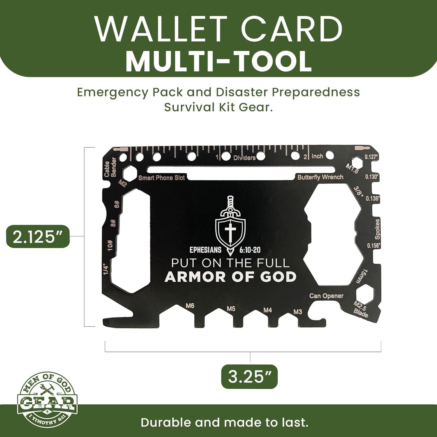 Multiherramienta de Tarjeta 15-en-1 Logos Trading Post - Negro