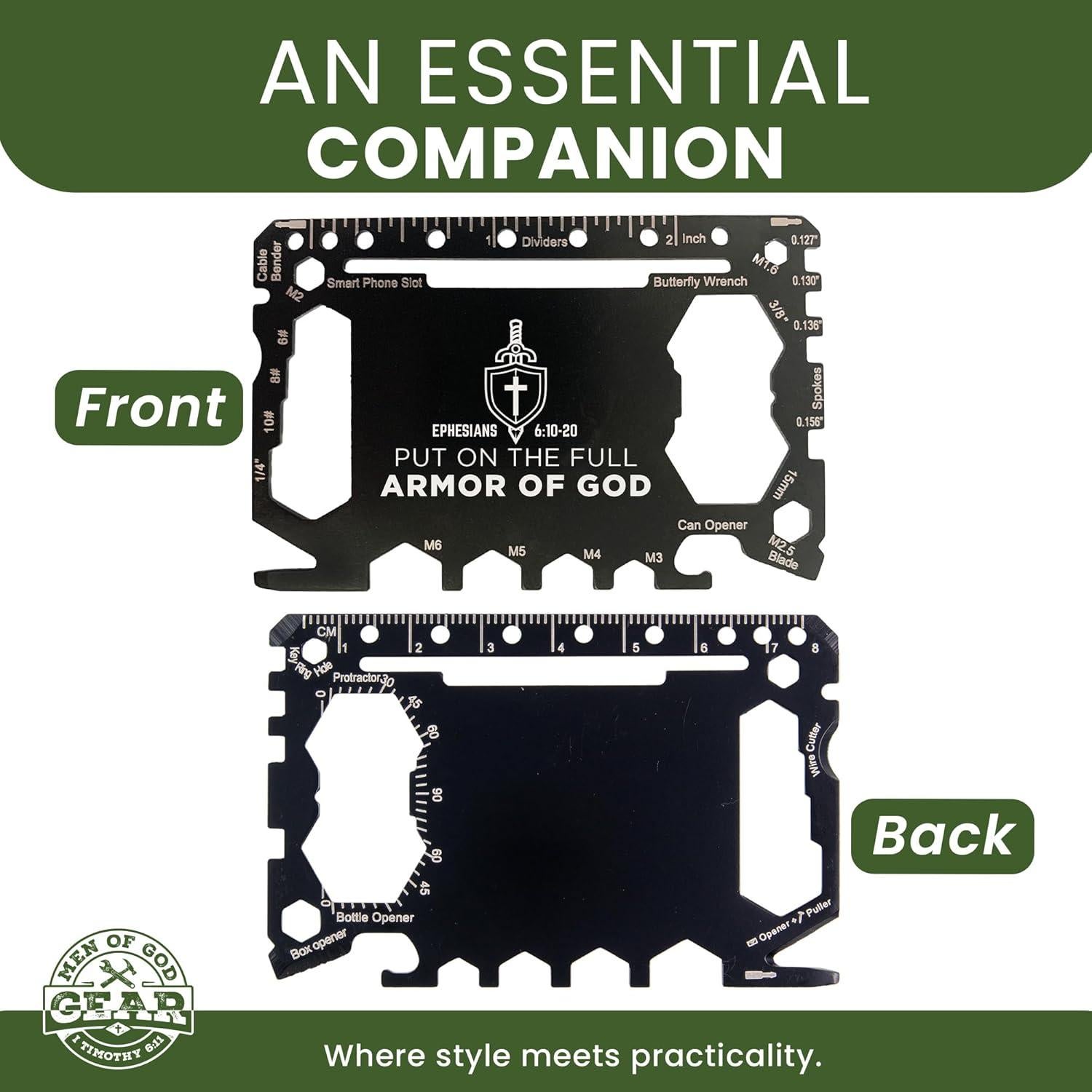 Multiherramienta de Tarjeta 15-en-1 Logos Trading Post - Negro