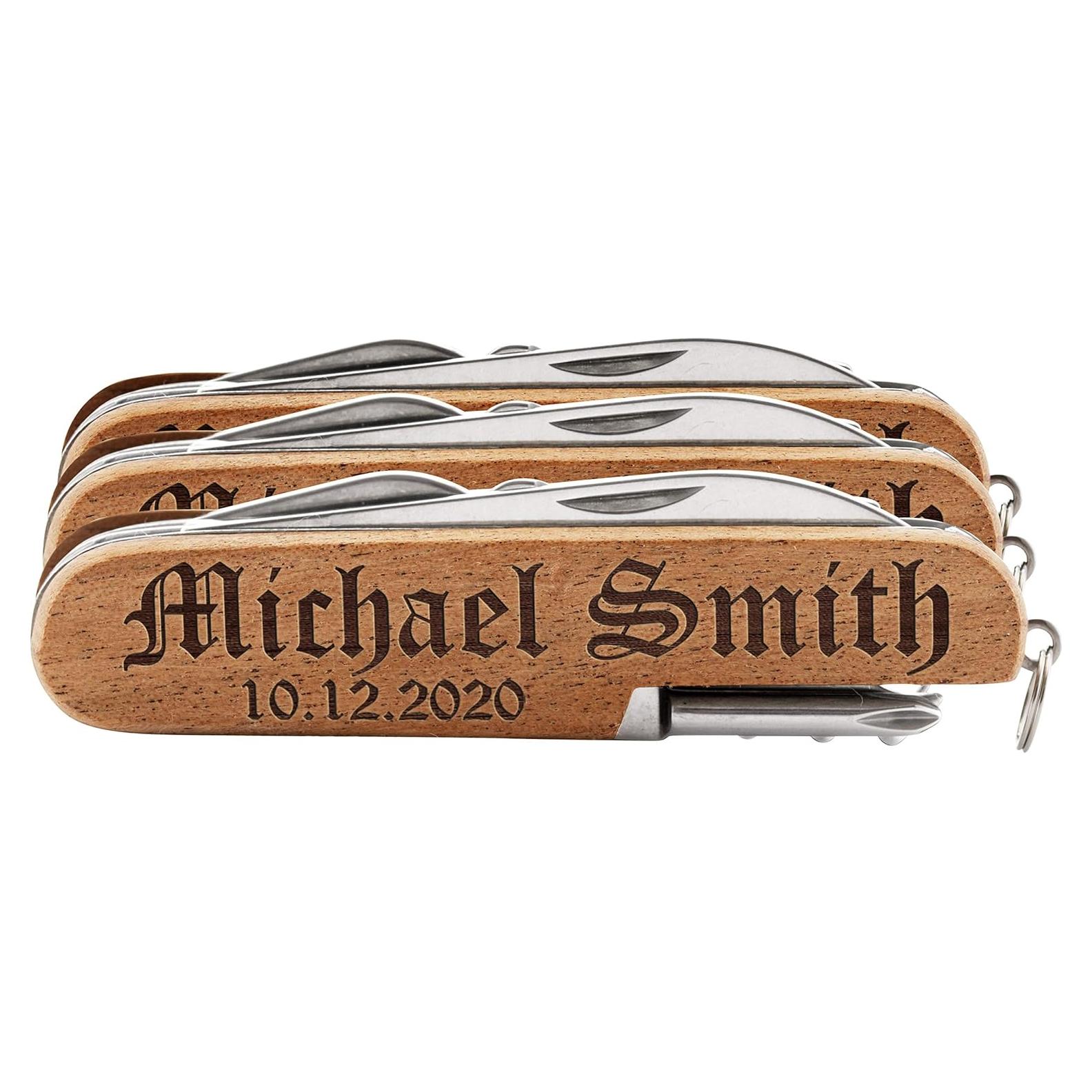 Cuchillo Multi-Herramienta Personalizado Be Burgundy 8 Funciones