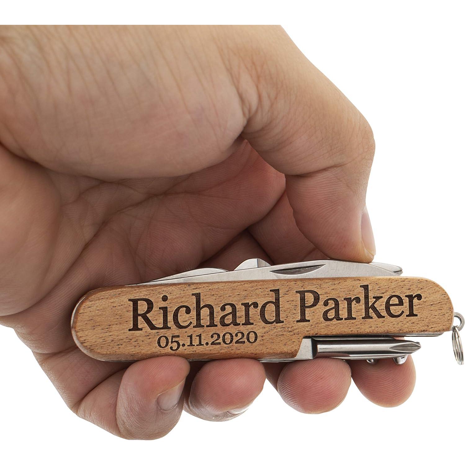 Cuchillo Multi-Herramienta Personalizado Be Burgundy 8 Funciones