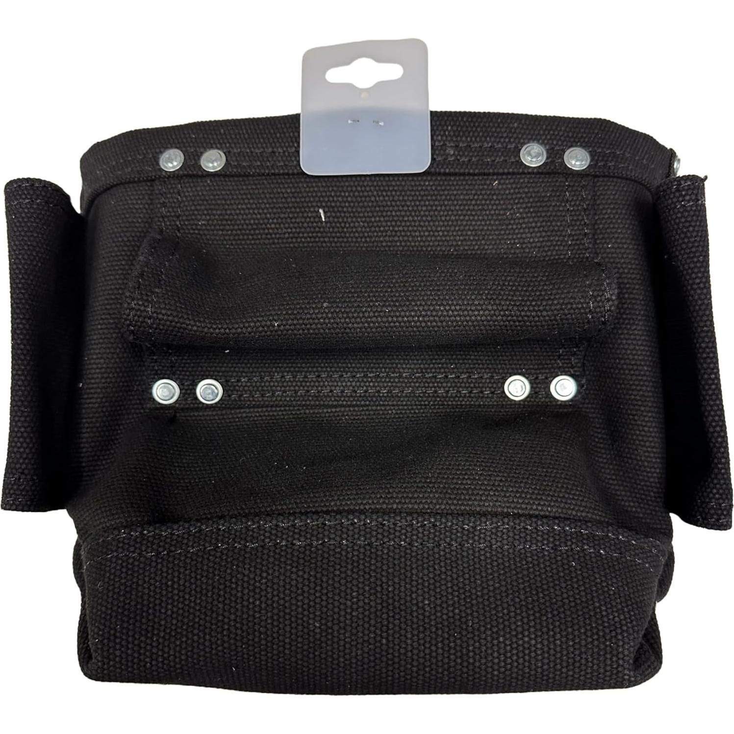 Bolsa de Herramientas de Lona Zeluga 28 oz Negra con Cierre