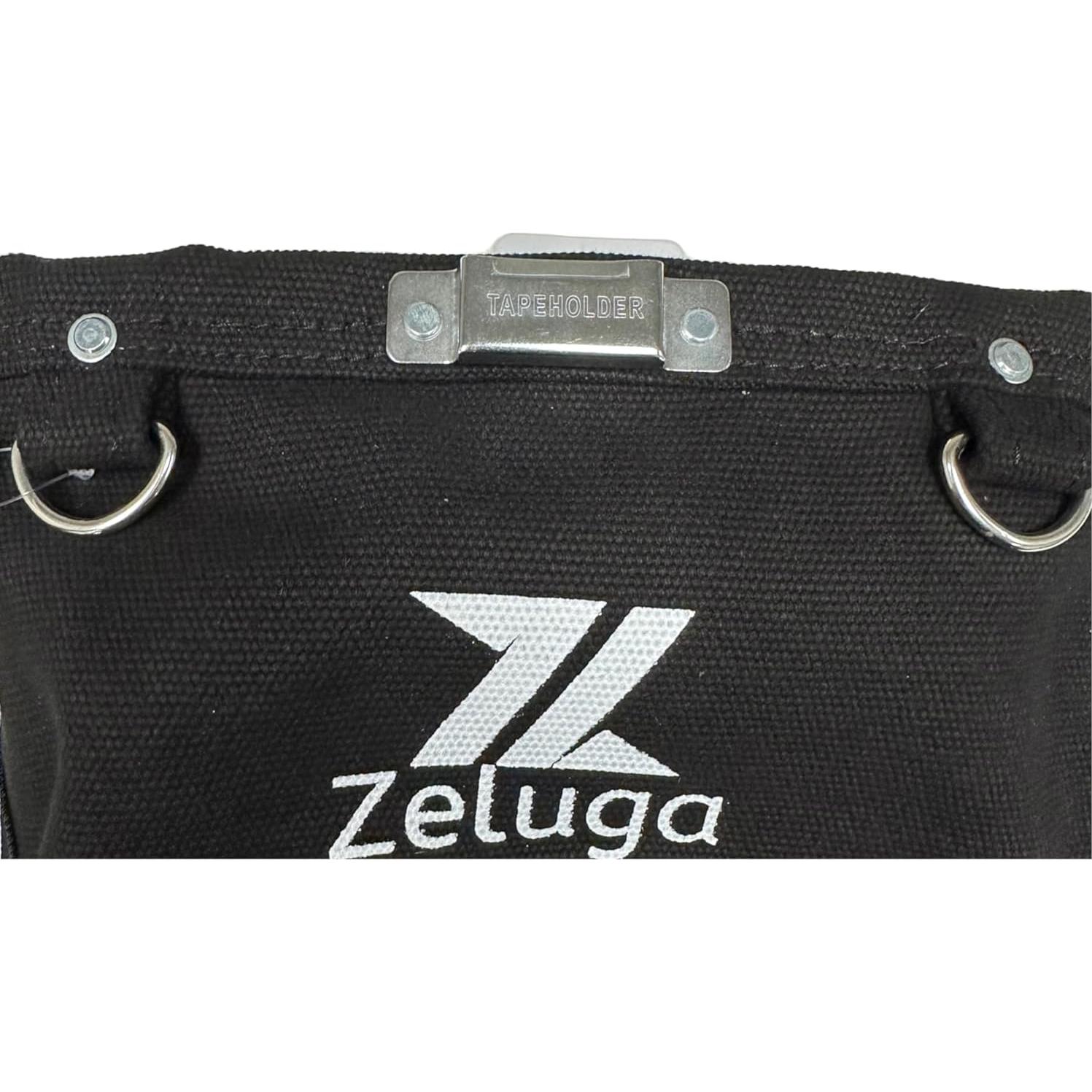 Bolsa de Herramientas de Lona Zeluga 28 oz Negra con Cierre