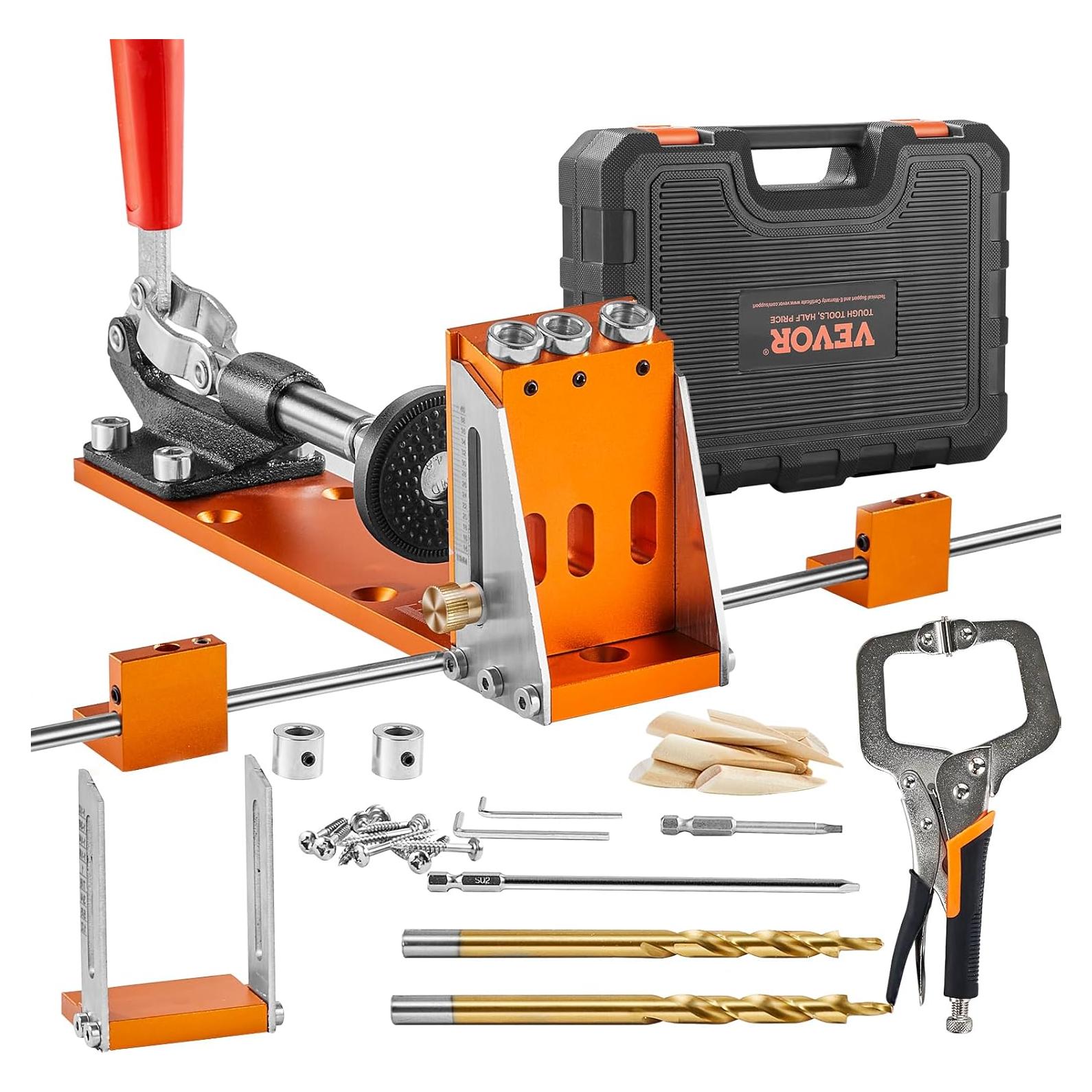 Kit de Plantilla de Agujeros de Pocket VEVOR 34 Pcs Ajustable