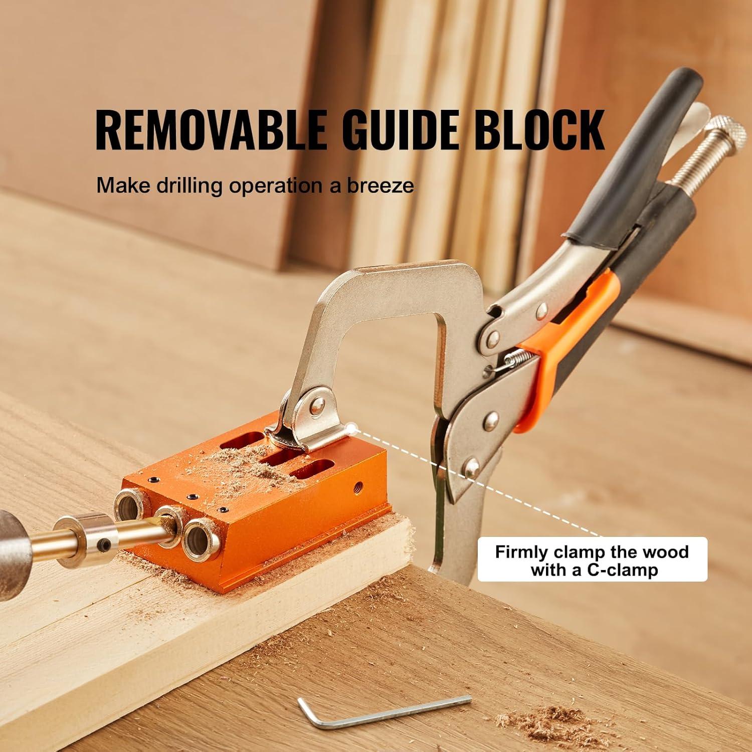 Kit de Plantilla de Agujeros de Pocket VEVOR 34 Pcs Ajustable