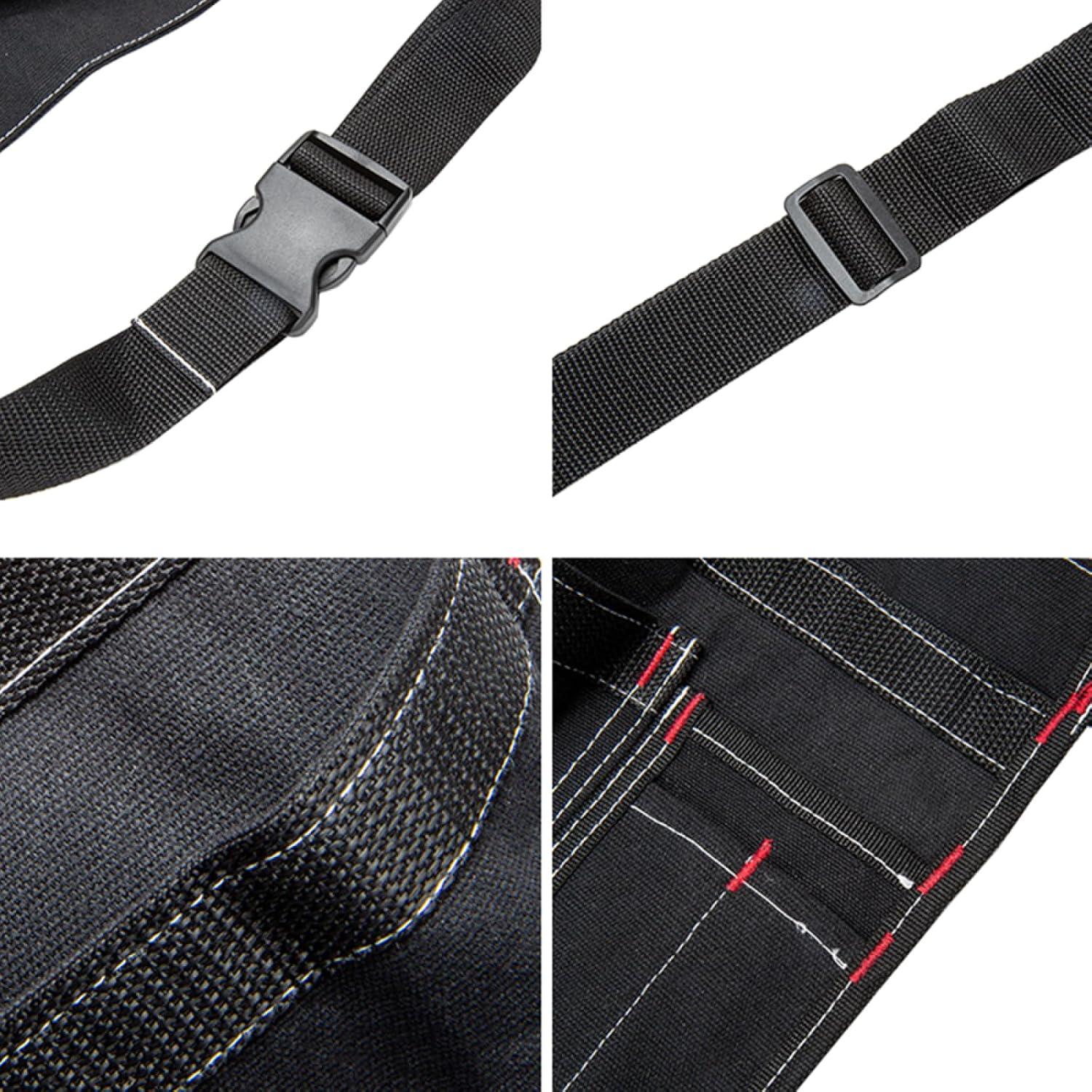 Bolsa de Cintura Multifuncional BE-TOOL 6 Bolsillos Lona Negra