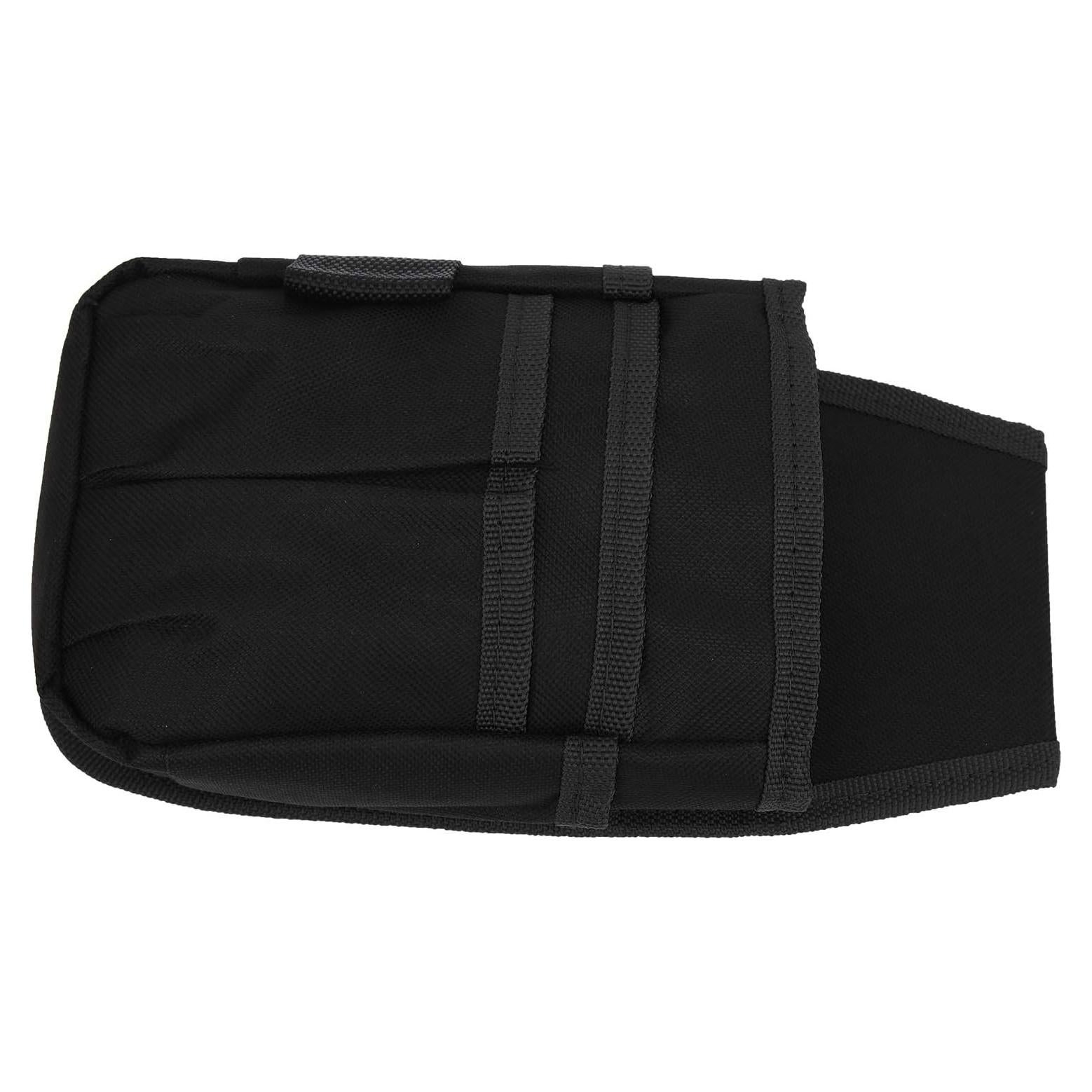 Waist Tool Pouch, Small Electrician Tool Waist Bag with Multiple Pockets Small Tool Holder Hardware Tools Bag (Black Edge)