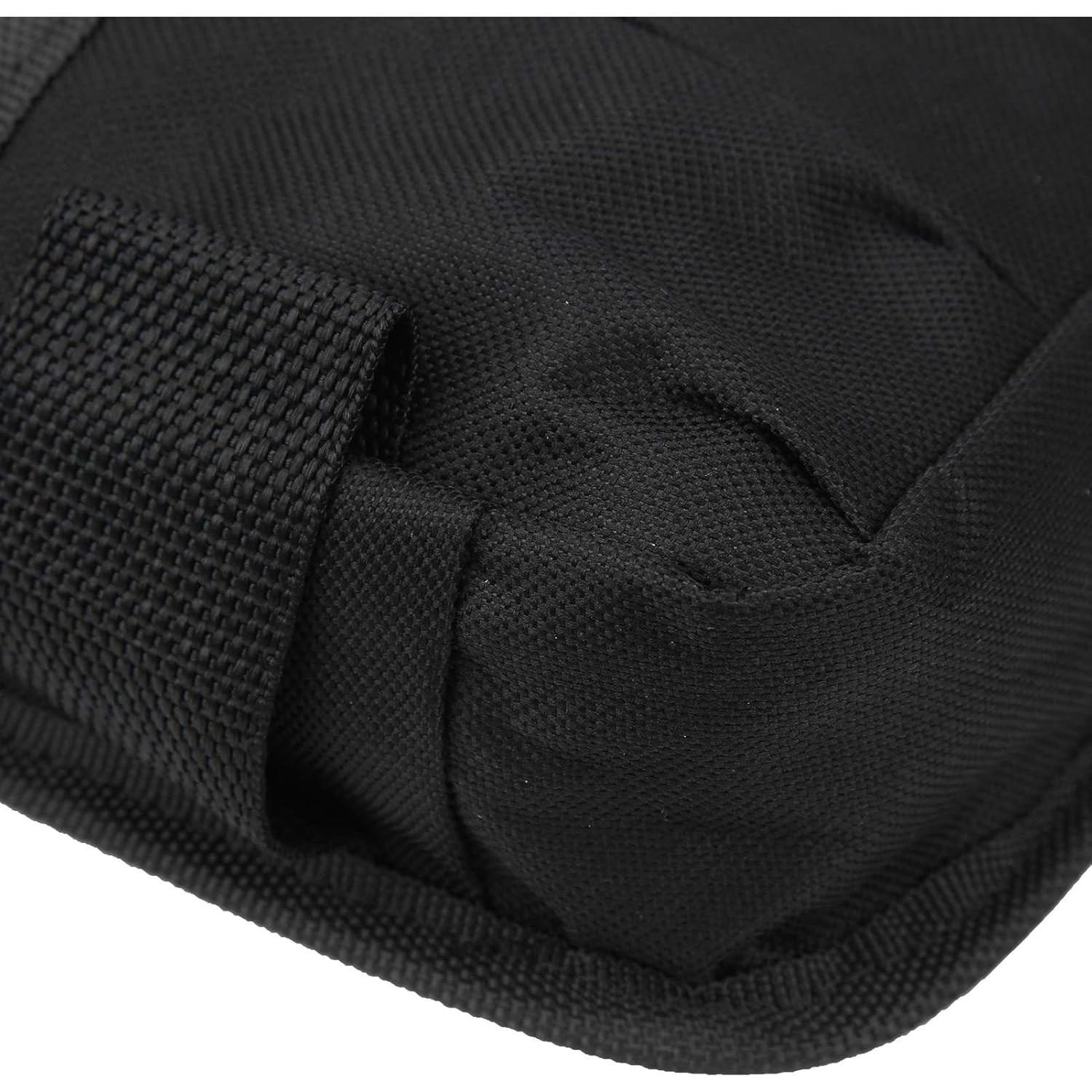 Waist Tool Pouch, Small Electrician Tool Waist Bag with Multiple Pockets Small Tool Holder Hardware Tools Bag (Black Edge)