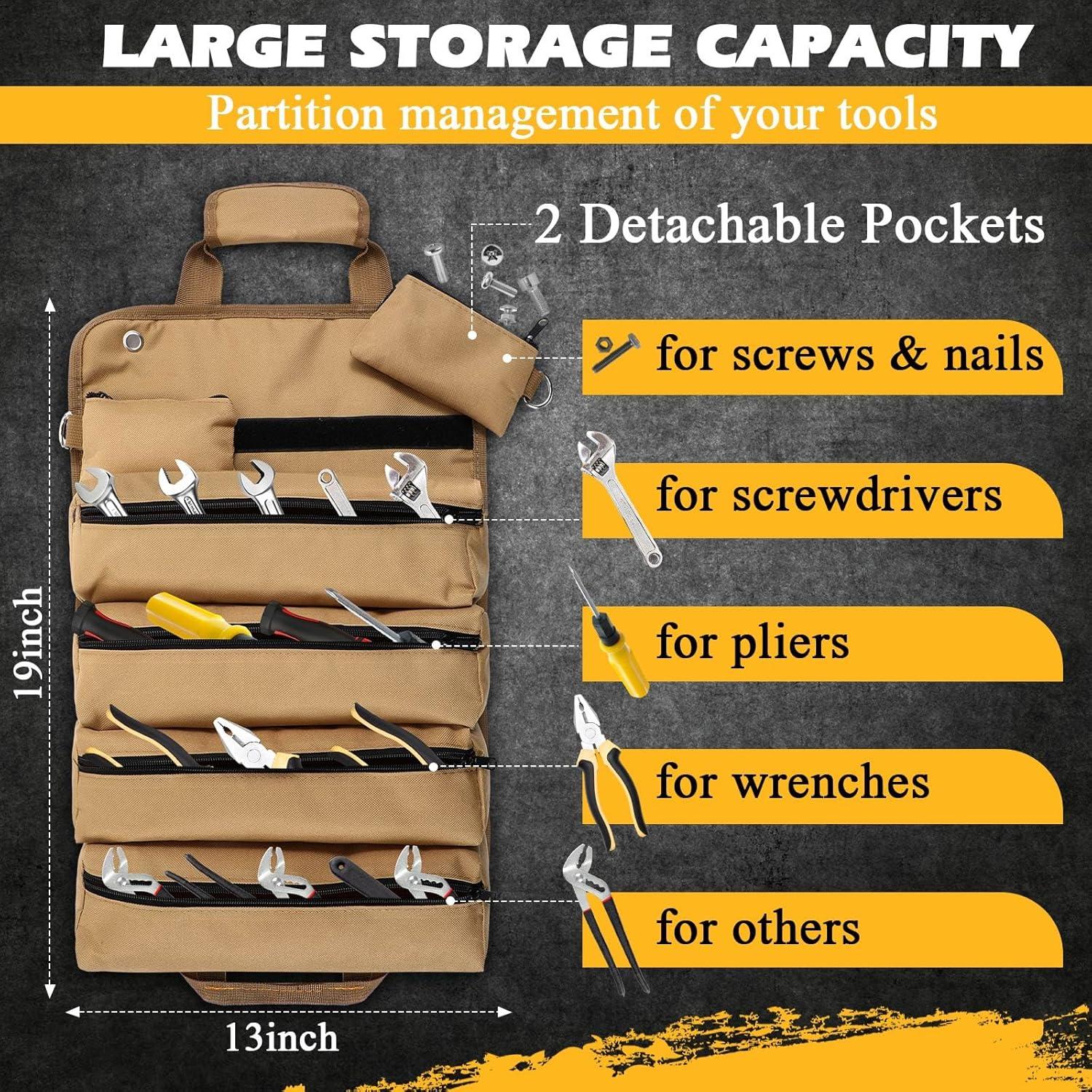 Bolsa de Herramientas Enrollable Hillban Caqui 35x11cm