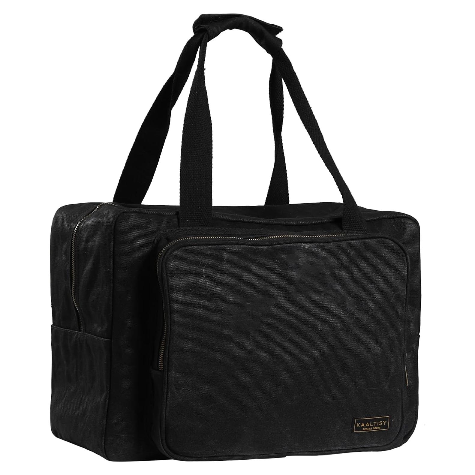 Bolsa de Herramientas de Lona Encerada Kaaltisy 39x19x29cm Negra