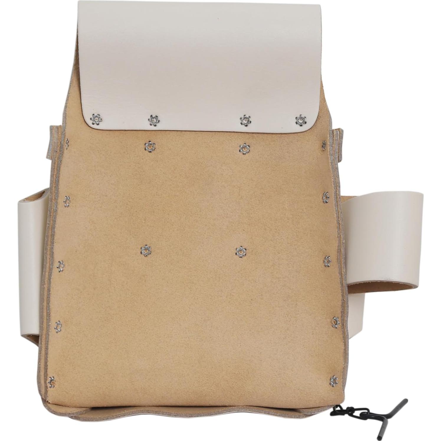 Bolsa de Herramientas de Cuero Blanco Genérico 10 Bolsillos