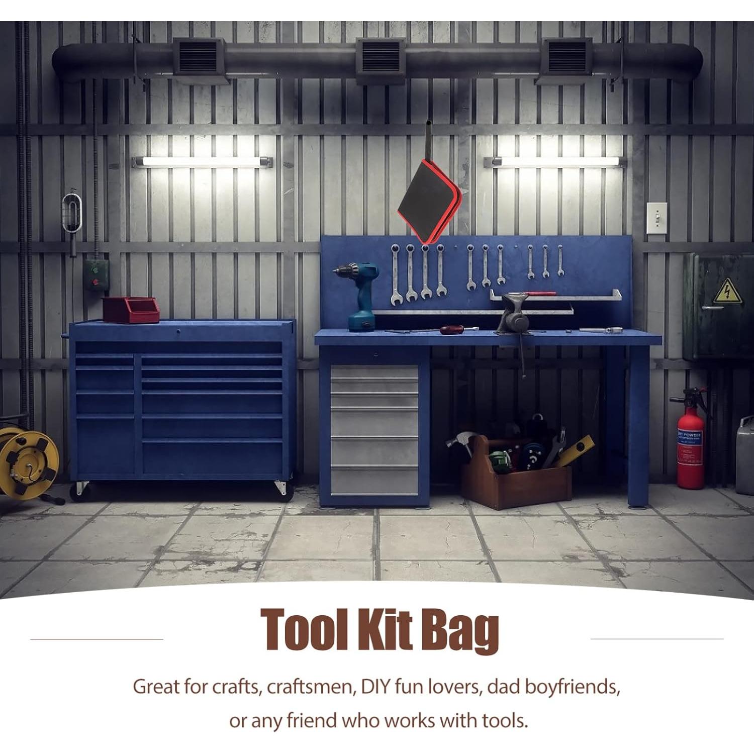 Organizador de Llaves DOITOOL con 15 Bolsillos Enrollable