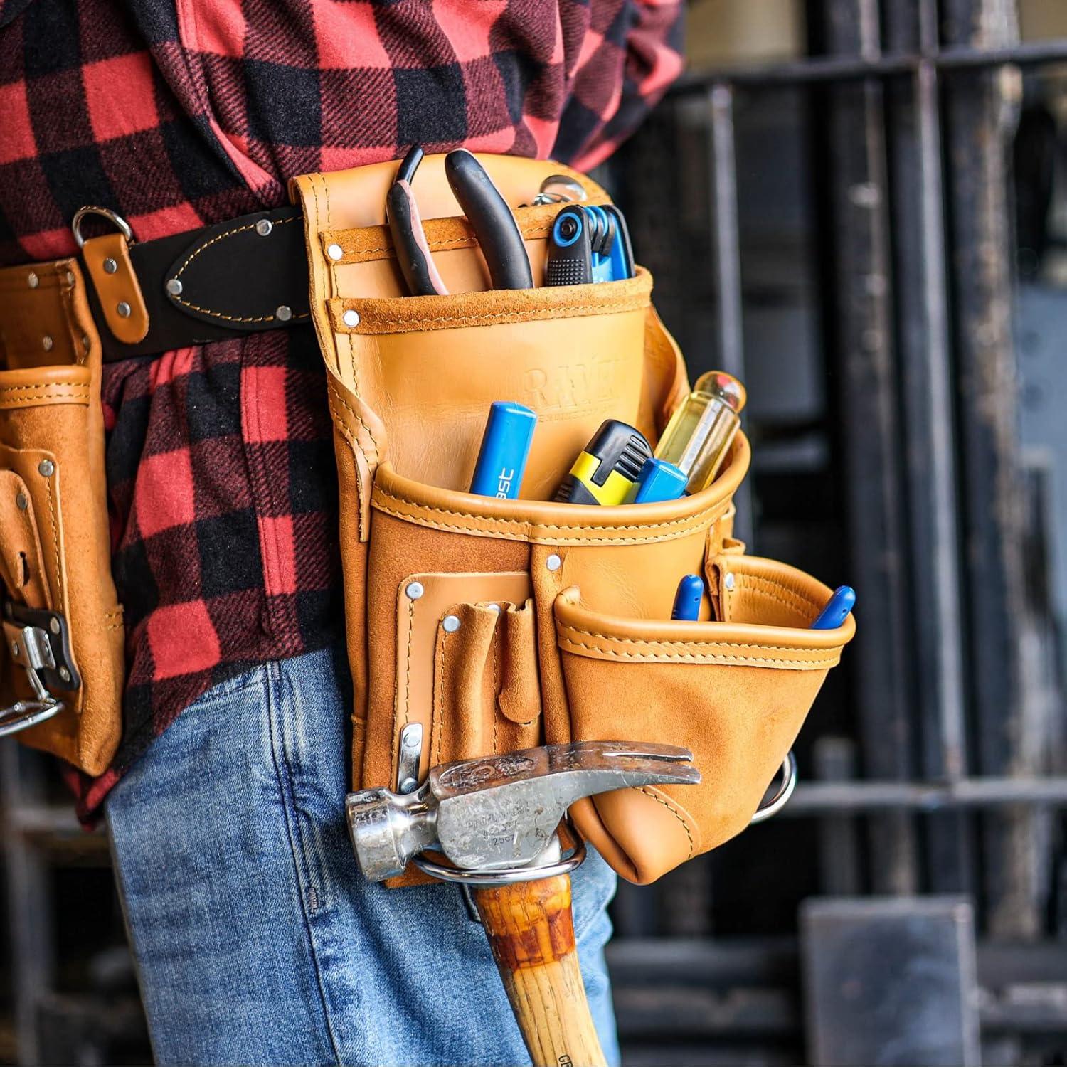 Bolsa de Herramientas de Cuero ToolTreaux 10 Bolsillos 30.48x25.4cm