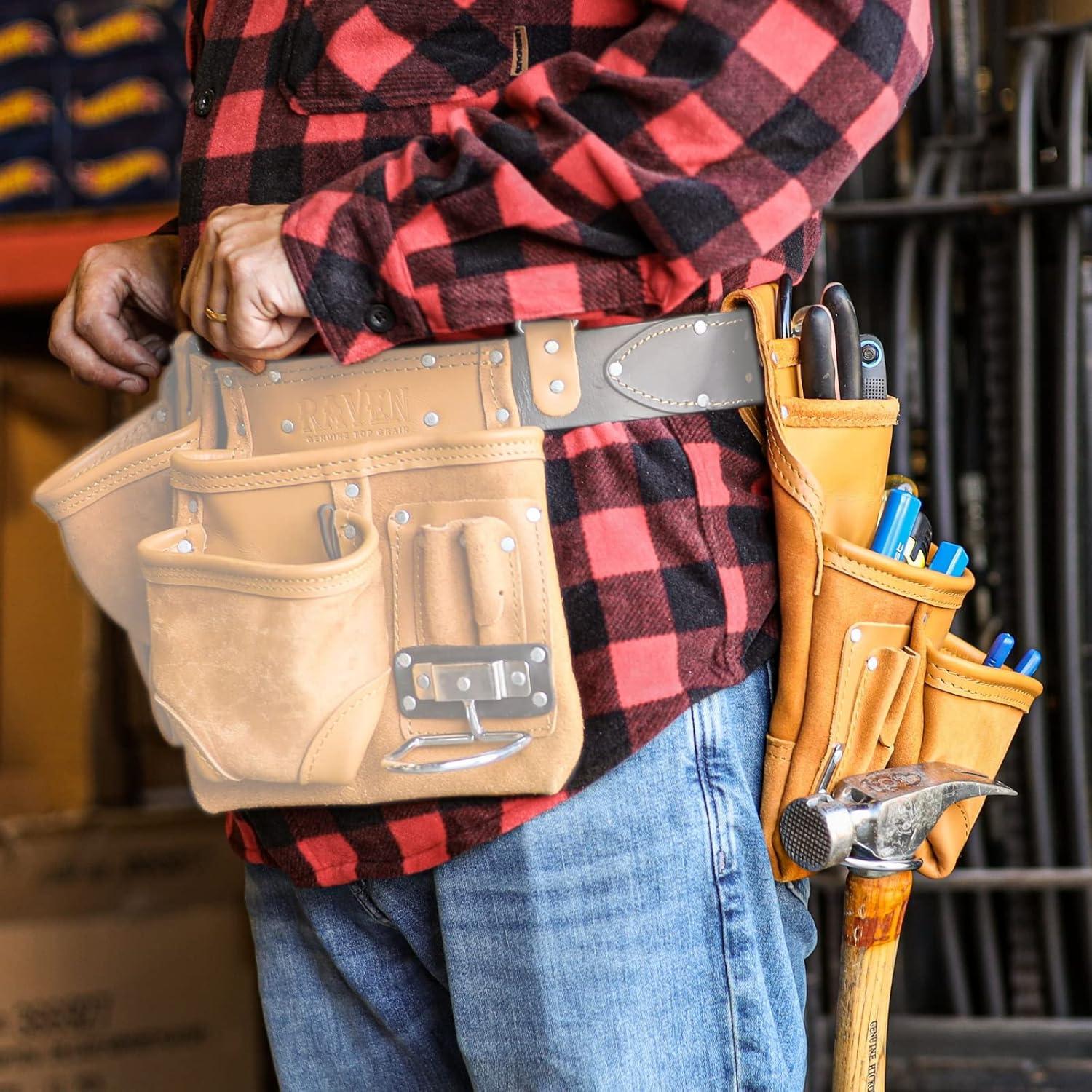 Bolsa de Herramientas de Cuero ToolTreaux 10 Bolsillos 30.48x25.4cm