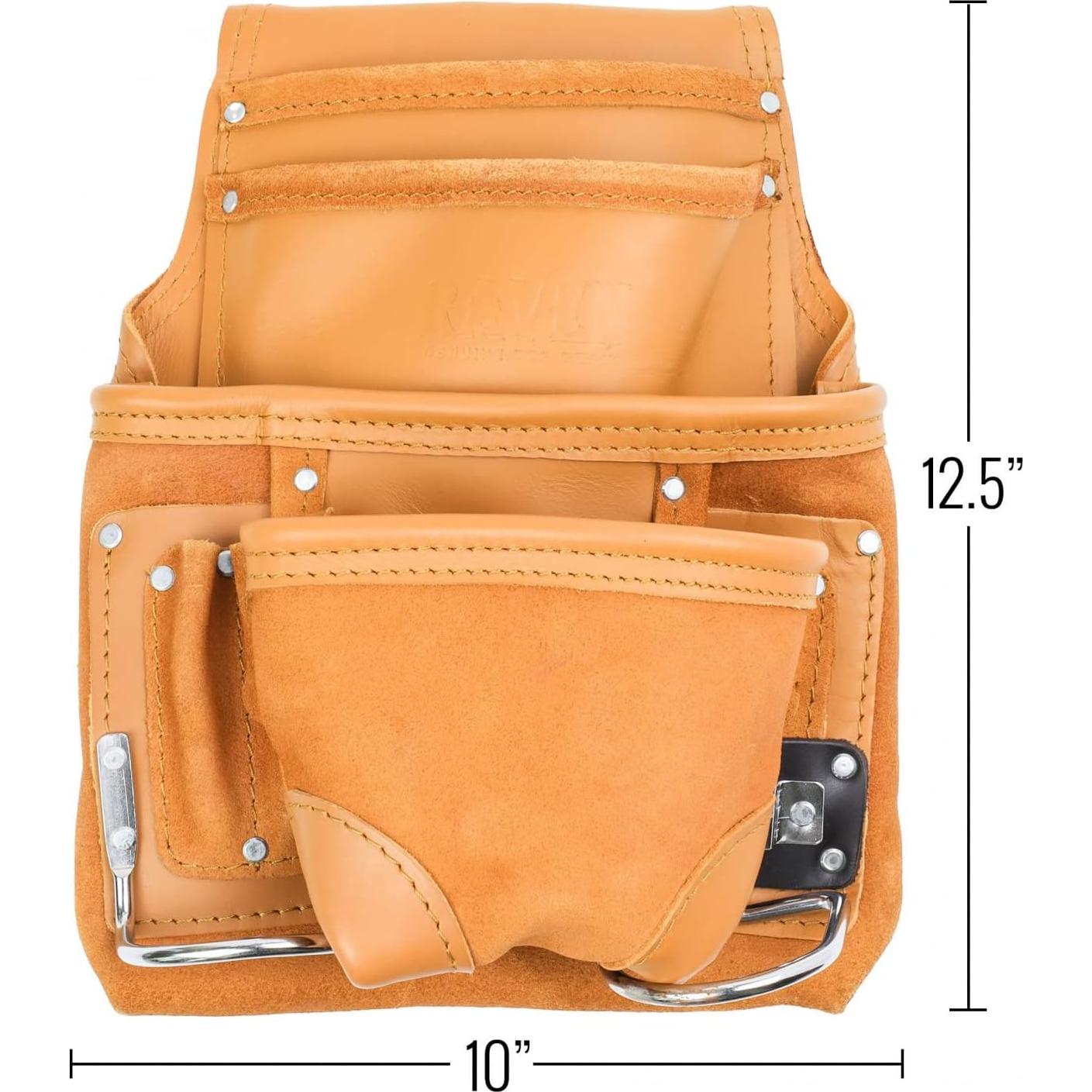 Bolsa de Herramientas de Cuero ToolTreaux 10 Bolsillos 30.48x25.4cm
